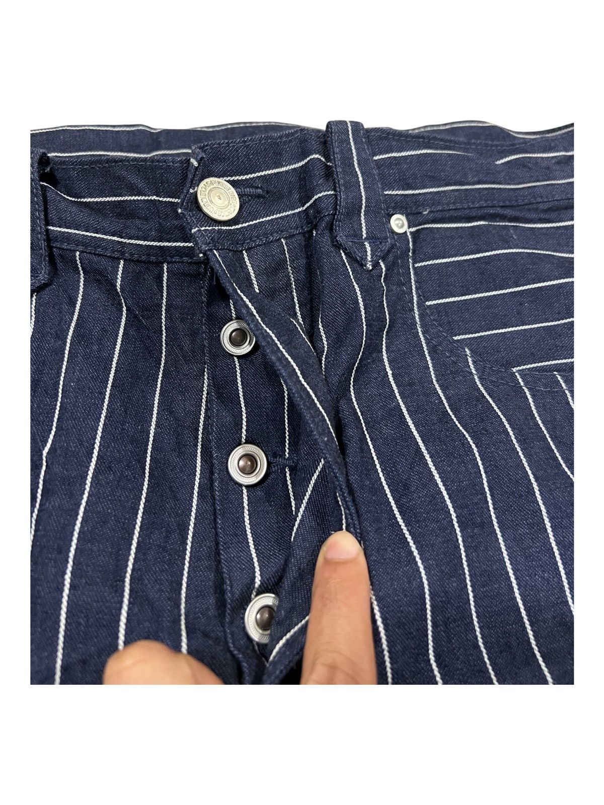 Samurai Jeans RARE Union Made Indigo Wabash Motorcyclist Biker Jean Denim Size US 36 / EU 52 - 7 Thumbnail