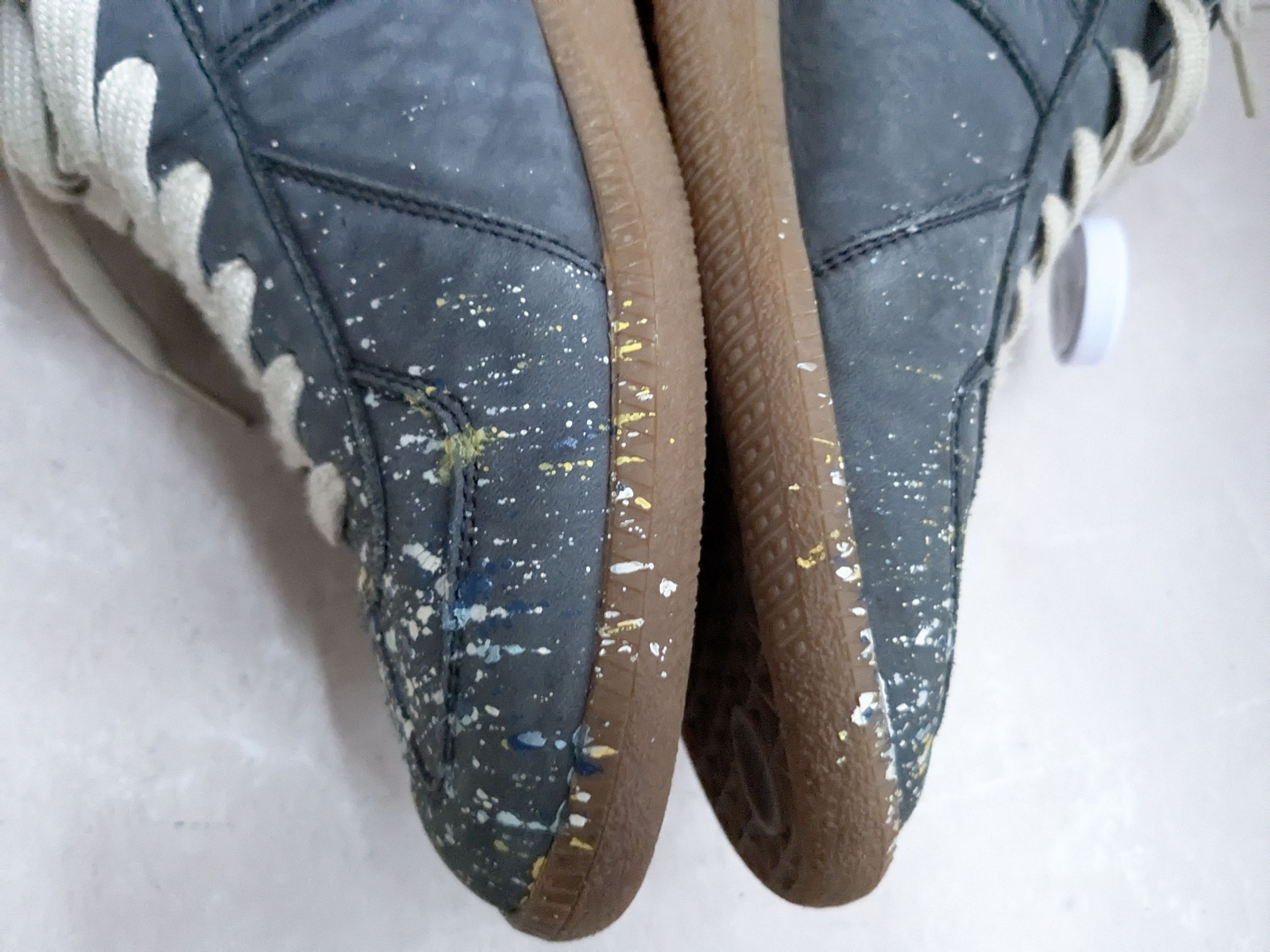 Maison Margiela Maison Margiela GAT Replica Blue Paint Splatter 9 42 High Size US 9 / EU 42 - 8 Thumbnail