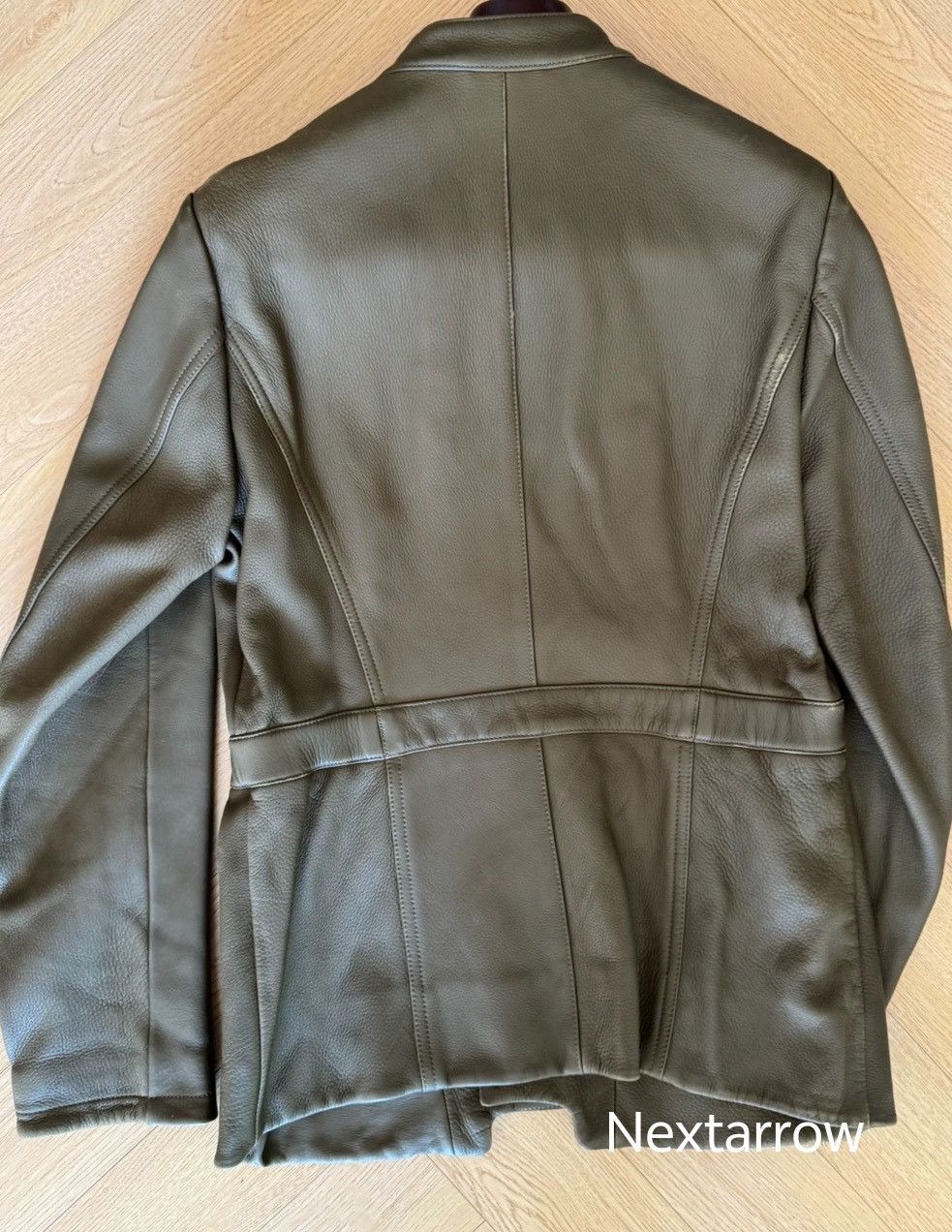 Saint Laurent Paris × Yves Saint Laurent Saint Laurent olive green genuine leather jack2412-Nextarrow Size US M / EU 48-50 / 2 - 2 Thumbnail