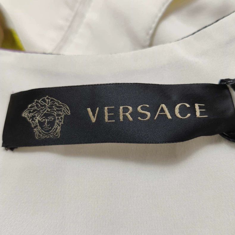 Versace Versace Cotton panelled linen contrast dress Size S / US 4 / IT 40 - 3 Thumbnail