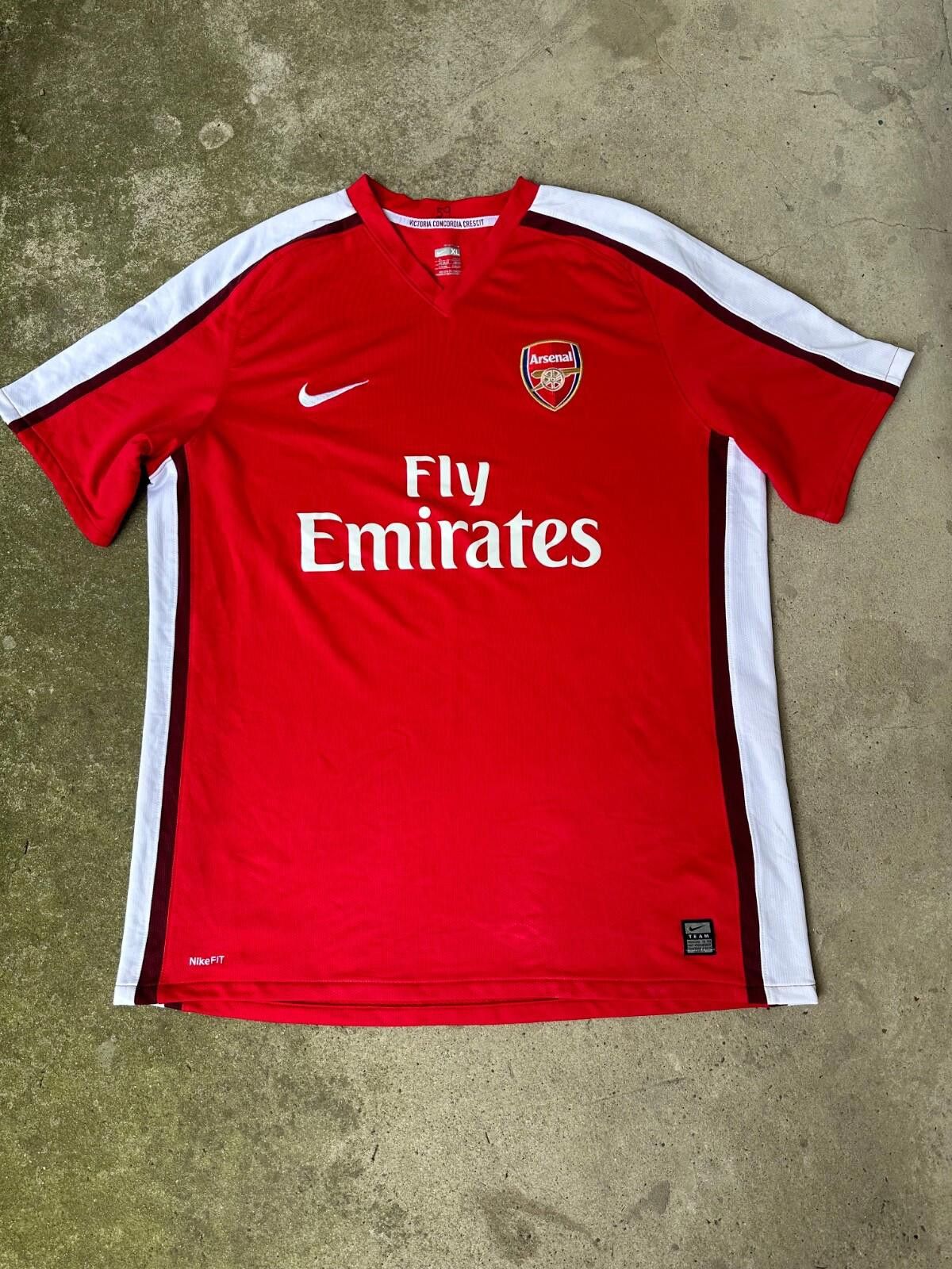 Nike ARSENAL 2008 2010 HOME VINTAGE FOOTBALL SHIRT SOCCER jersey Size US XL / EU 56 / 4 - 1 Thumbnail