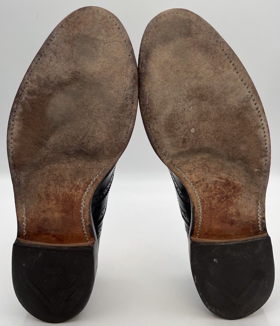 Allen Edmonds Allen Edmonds LLOYD Black Leather Wingtip Brogue Oxford 10.5 Size US 10.5 / EU 43-44 - 12 Thumbnail
