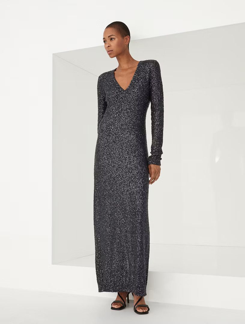 Brunello Cucinelli o1w1db10825 Dress in Dark Grey Size M / US 6-8 / IT 42-44 - 2 Thumbnail