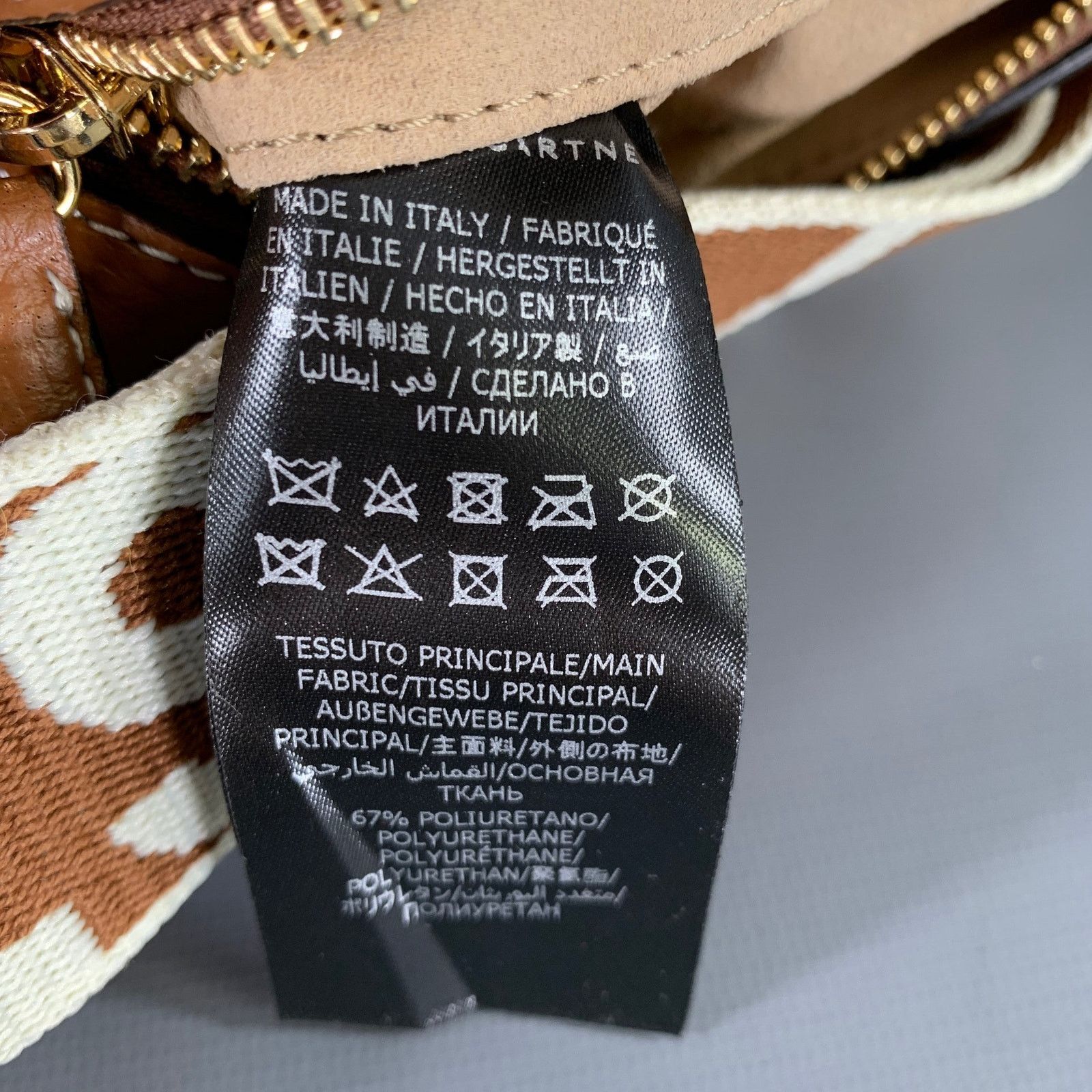 Stella McCartney STELLA McCARTNEY Brown White Studded Faux Leather Handbag Size ONE SIZE - 10 Thumbnail