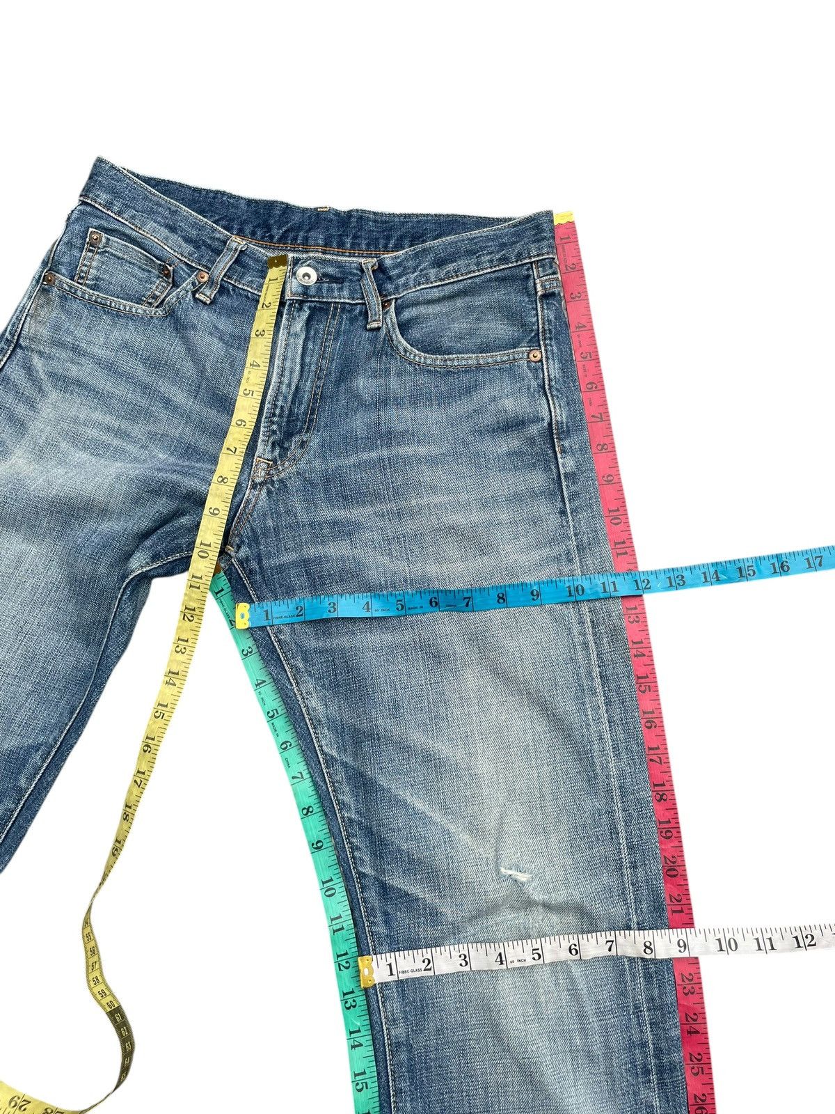 Japanese Brand × Uniqlo Uniqlo Selvedge Distresed Jeans Size US 32 / EU 48 - 15 Thumbnail