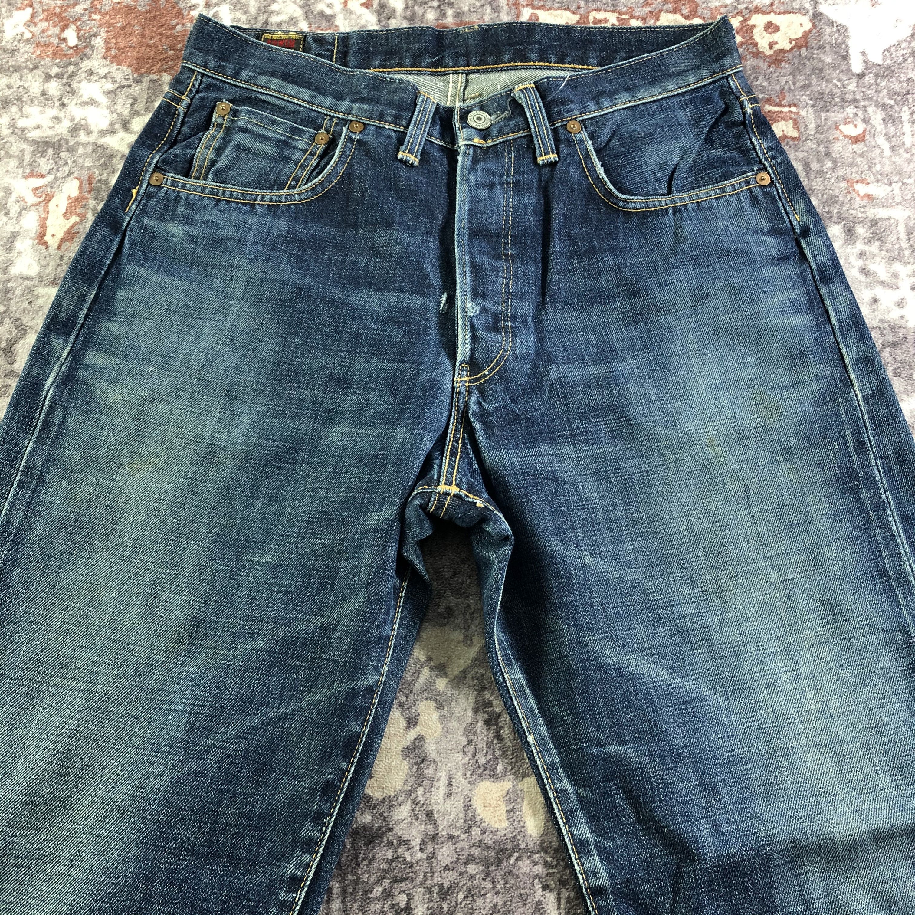 Edwin Vintage Blue Wash Edwin 505 Selvedge Jeans-JM3622 Size US 31 - 3 Thumbnail