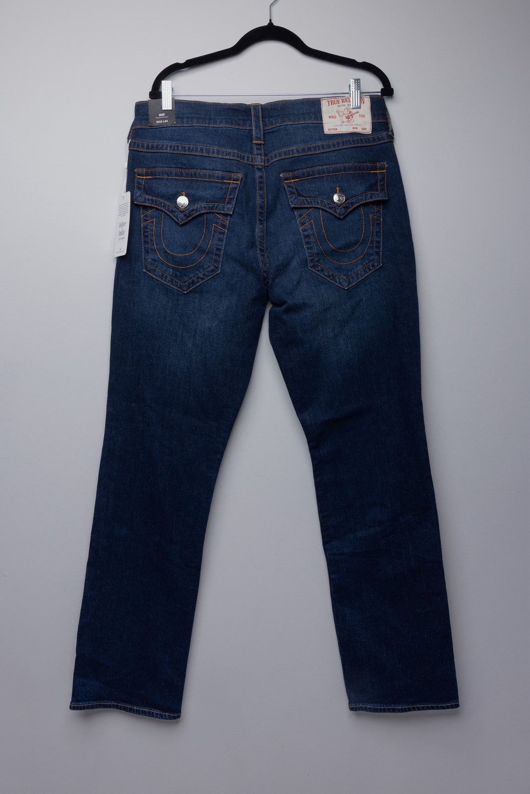 True Religion True Religion Ricky Relaxed Straight Jeans New With Tags Size US 33 - 2 Thumbnail