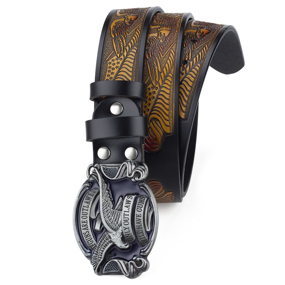 Designer Crazy Vintage Belt Riveted Belts Menswear Accessories Size ONE SIZE - 6 Thumbnail