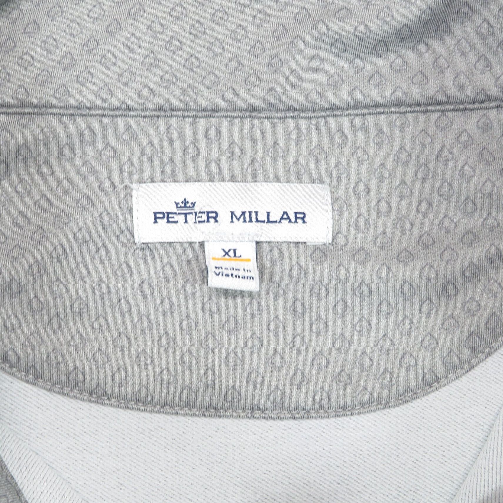 Peter Millar Peter Millar 1/4 Zip Mens XL Grey Sweater Perth Pullover Ace Spades Poker Gamble Size US XL / EU 56 / 4 - 5 Thumbnail