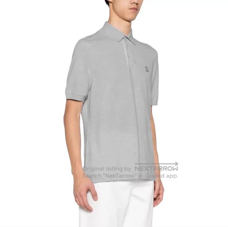 Brunello Cucinelli Brunello Cucinelli Solid color logo print short sleeve Pol Size US XL / EU 56 / 4 - 8 Thumbnail