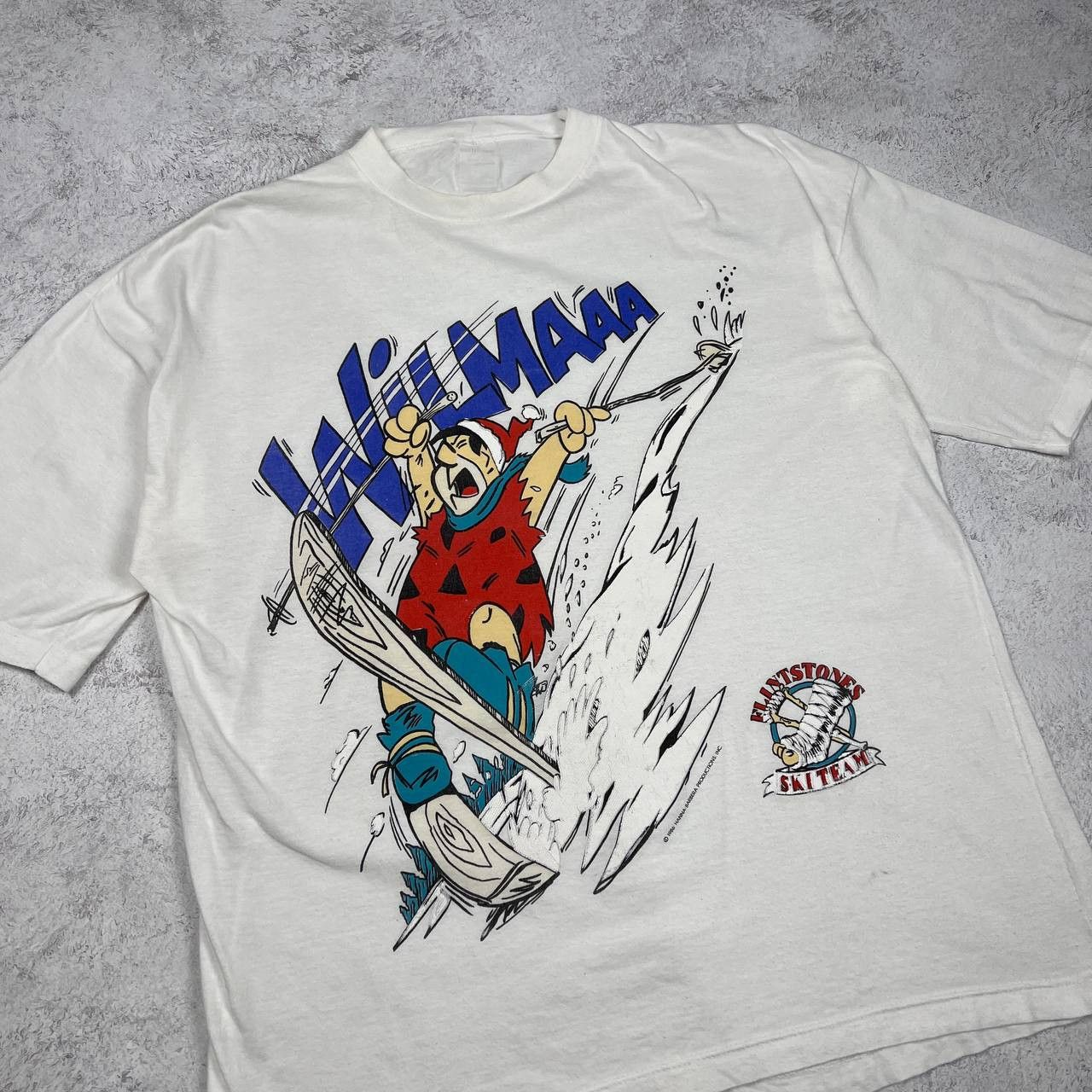 Vintage Vintage 80s USA The Flintsones ski team cartoon promotion Size US XL / EU 56 / 4 - 3 Thumbnail