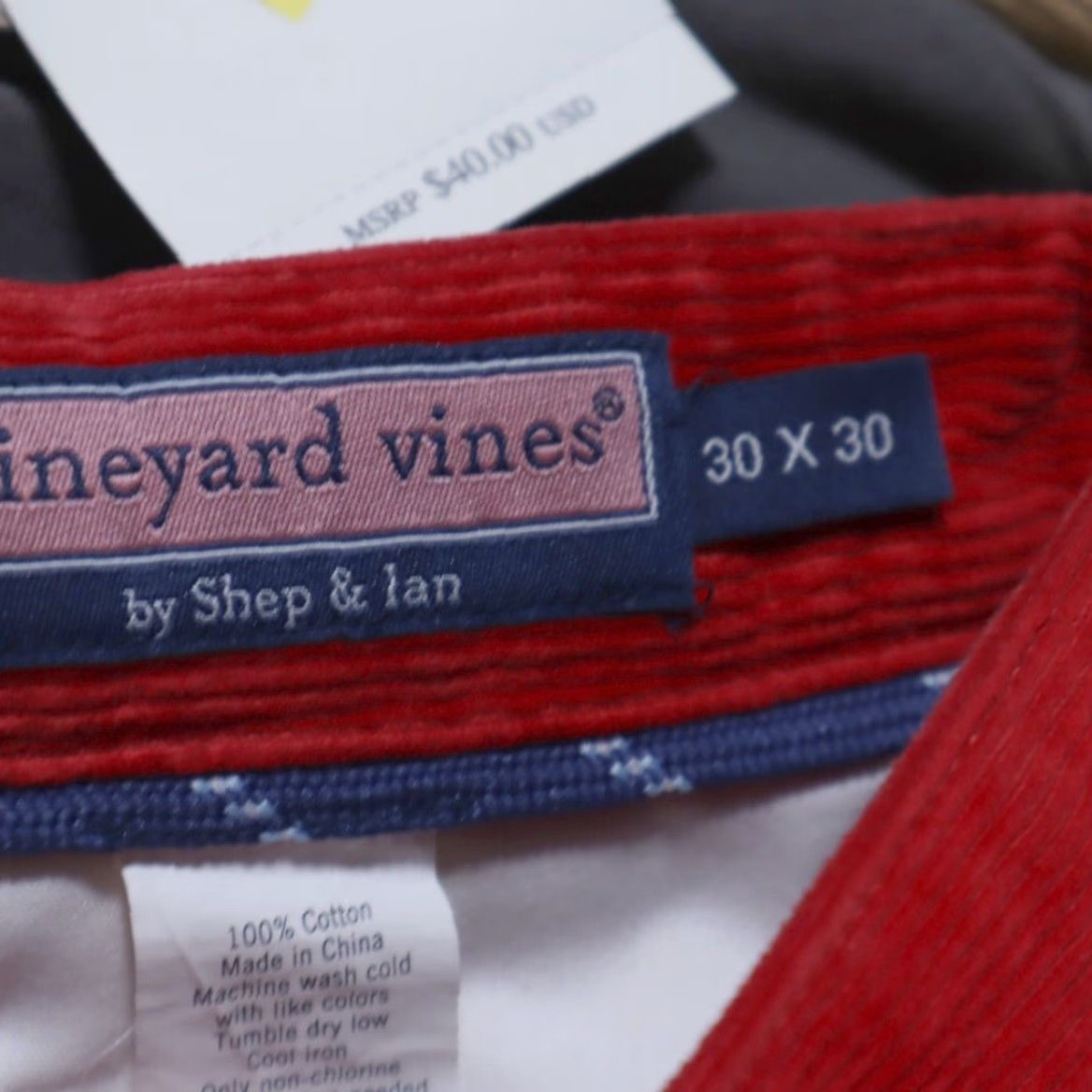 Vineyard Vines Vineyard Vines Club Cotton Corduroy Chino Pants Red Men's 30 Shirt Size US 30 / EU 46 - 5 Thumbnail