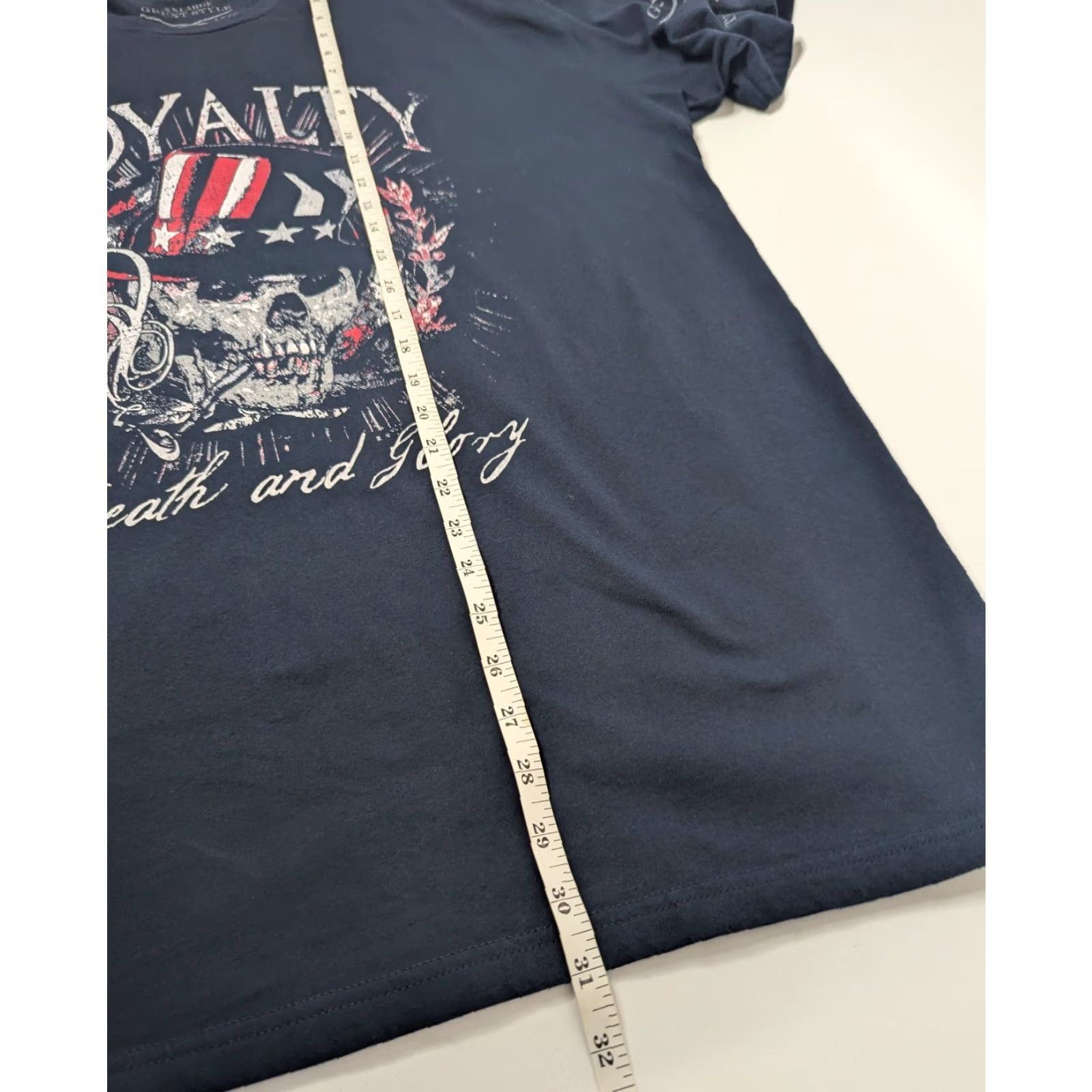 Vintage VINTAGE Grunt Style Loyalty Death And Glory Shirt Skull Patriotic Graphic S/S Tee 2XL Size US XXL / EU 58 / 5 - 4 Thumbnail