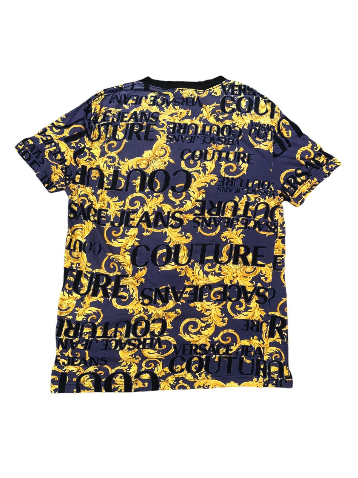 Auth VERSACE JEANS COUTURE All-Over Print Medusa T-Shirt