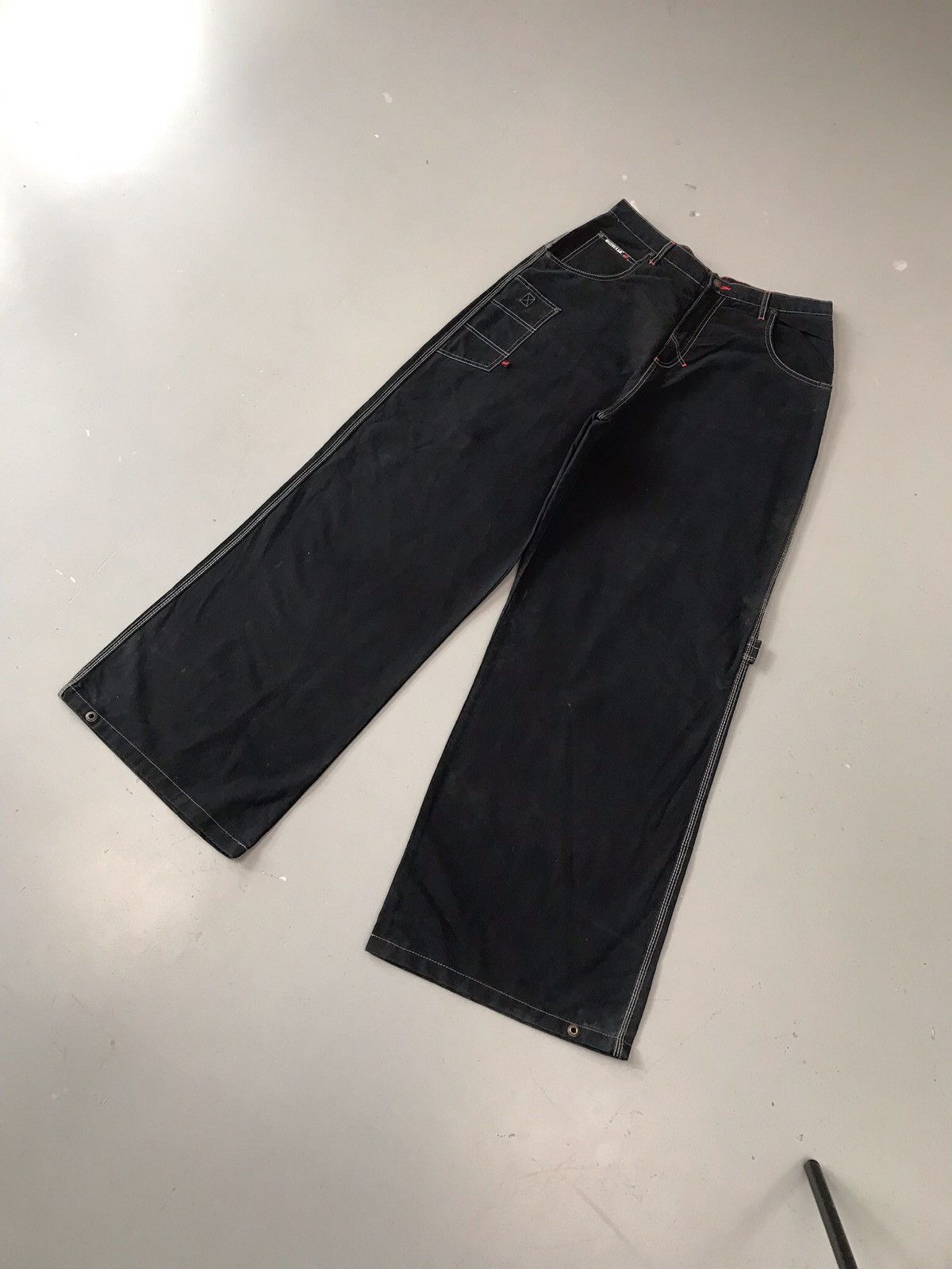 JNCO × Southpole × Vintage Vintage oierzeas spell out embroidered denim Size US 35 - 6 Thumbnail