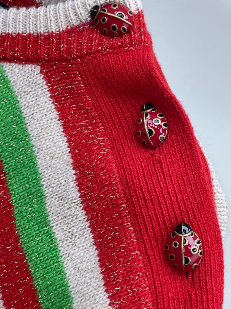 Gucci Gucci Striped knitwear with deer pattern sweater 2504-Nexta Size US M / EU 48-50 / 2 - 4 Thumbnail