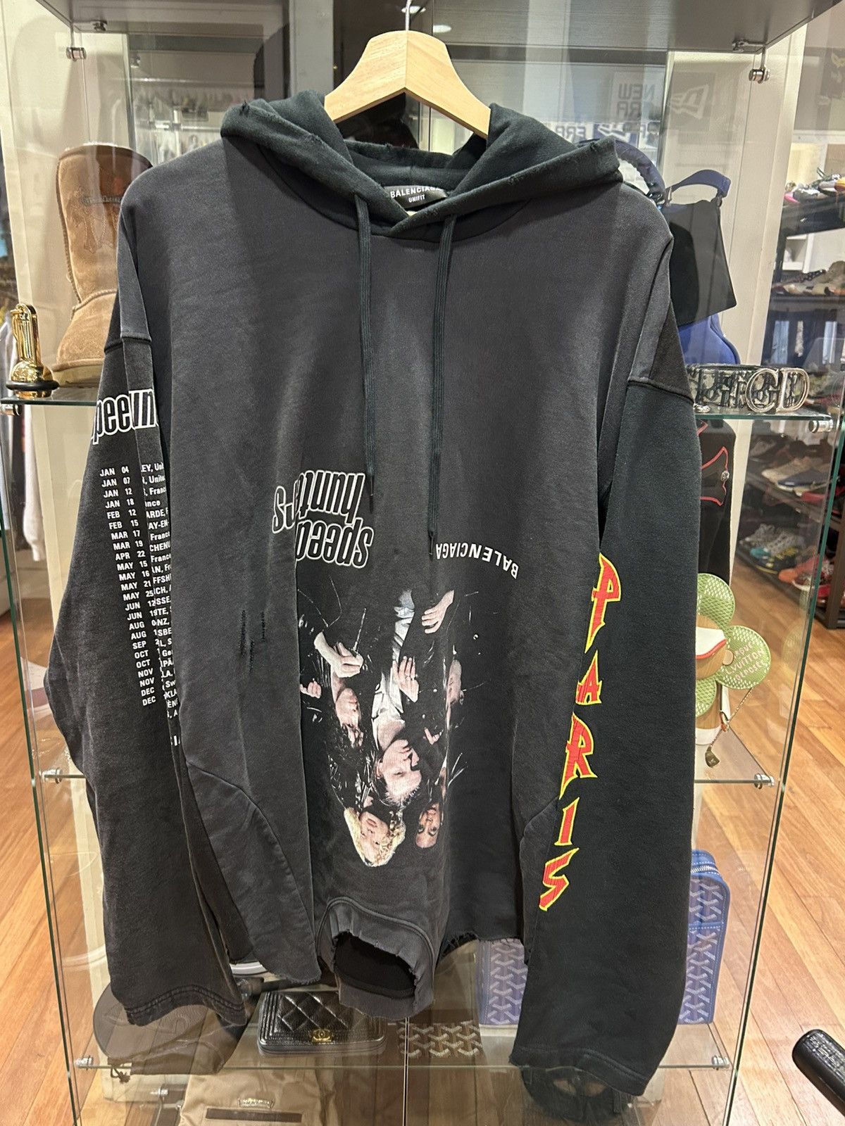 【BALENCIAGA】SPEED HUNTER UPSIDE DOWN HOODIE OVERSIZED Balenciaga Speed Hunters Upside Down Hoodie Oversized 'Black