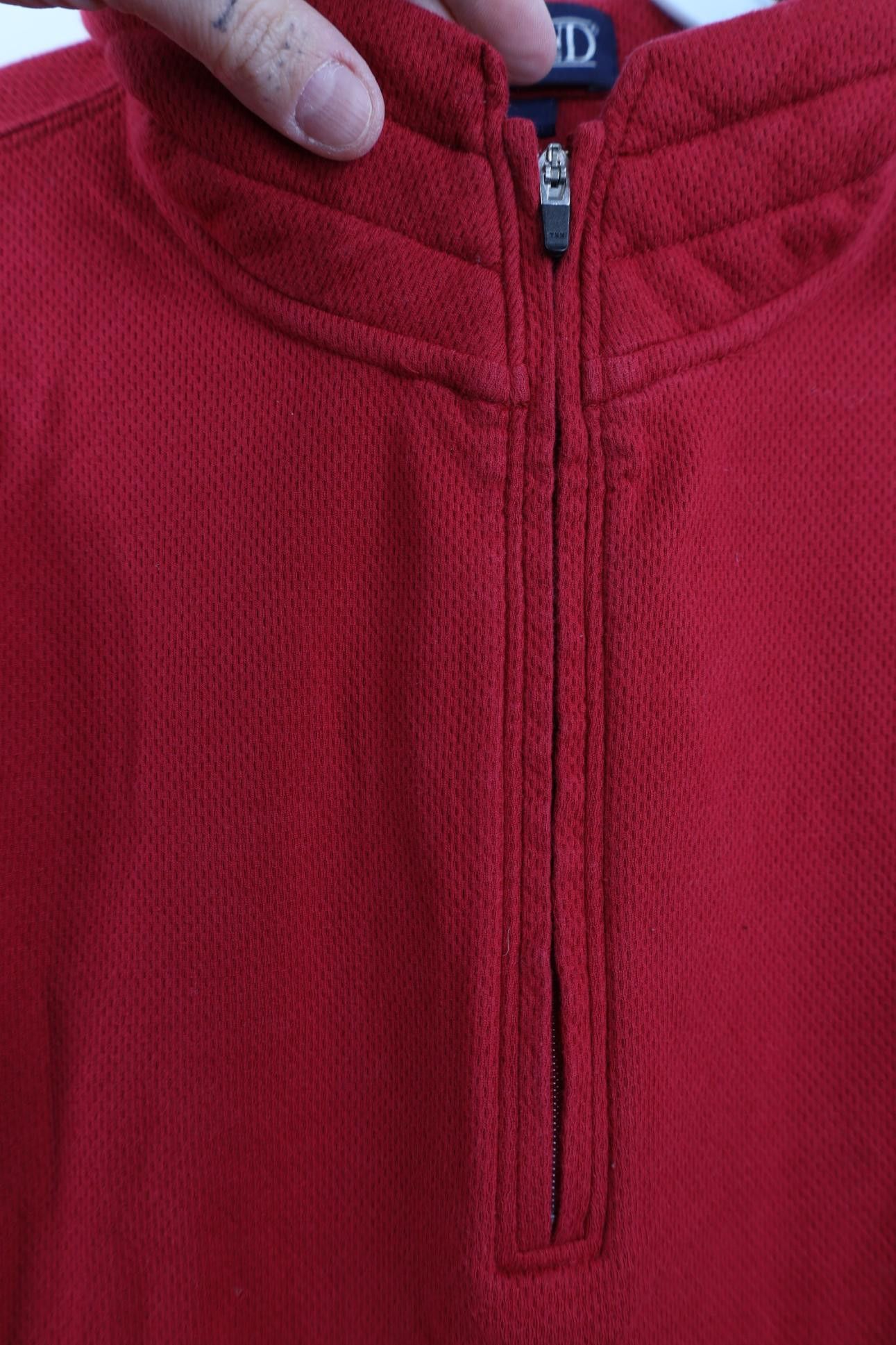 Lands' End Vintage 90s Lands End Thermal Waffle Knit 1/4 Zip Sweater Size US L / EU 52-54 / 3 - 7 Thumbnail