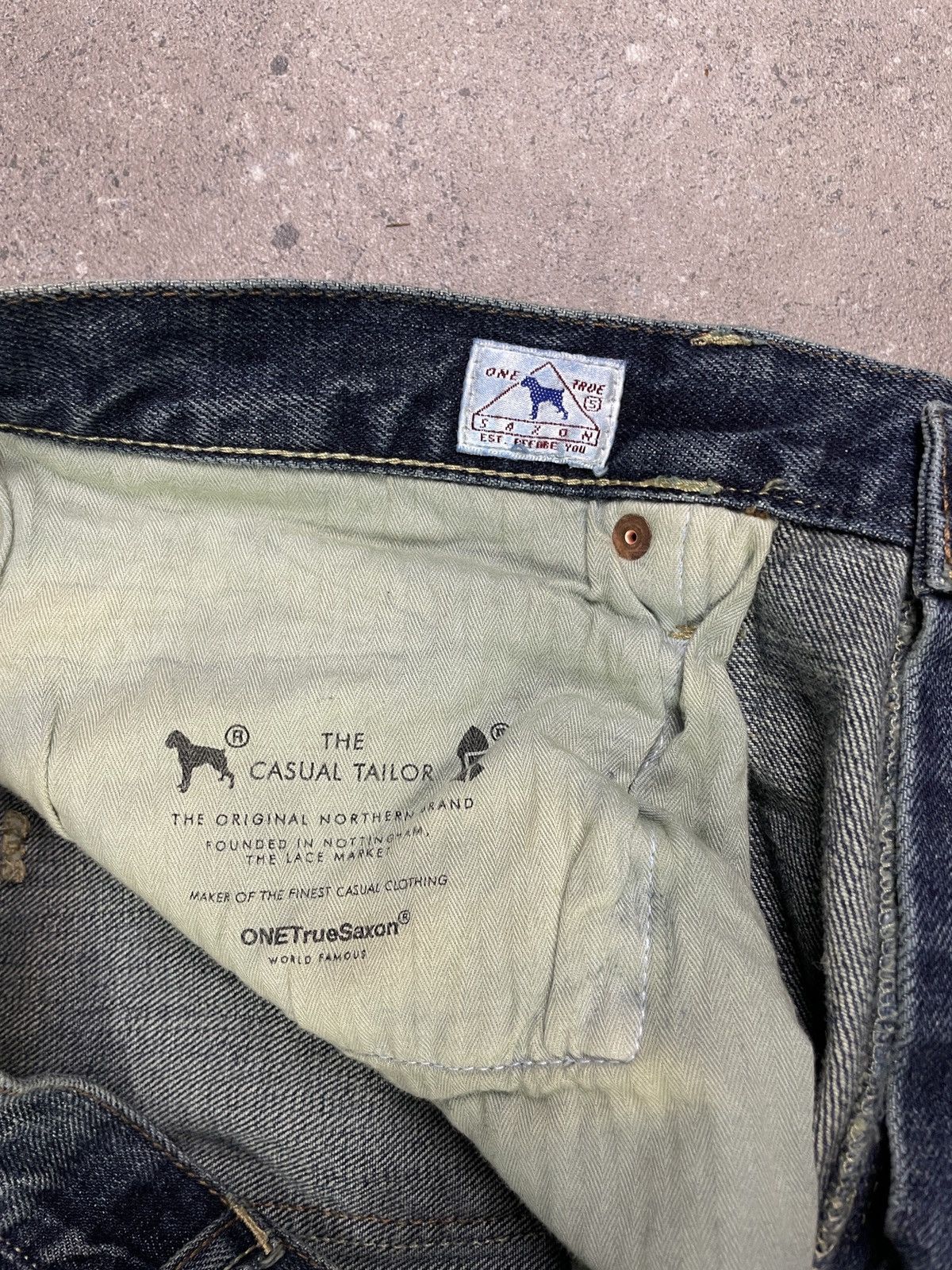 Designer × Japanese Brand × Vintage Vintage Y2K One True Saxon Japanese Denim Pants Size US 38 / EU 54 - 9 Thumbnail