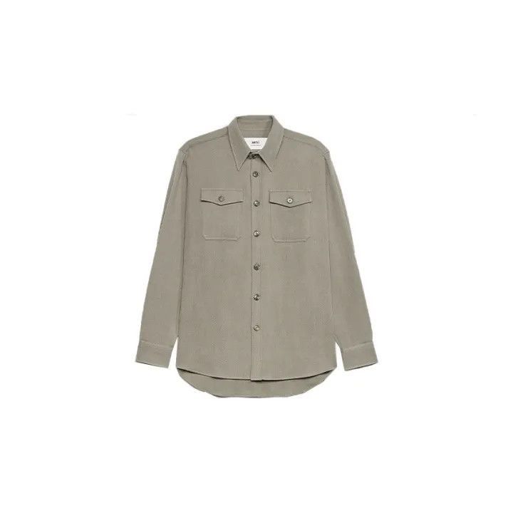 AMI AMI Paris Gray Long Sleeve Jacket Shirt -2507 Size US L / EU 52-54 / 3 - 2 Thumbnail