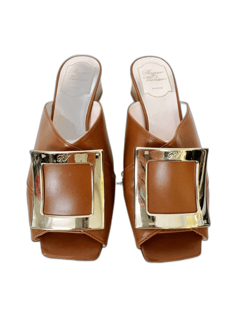Roger Vivier Roger Vivier RV Buckle Slide Sandals Size 36 Size US 6 / IT 36 - 1 Thumbnail