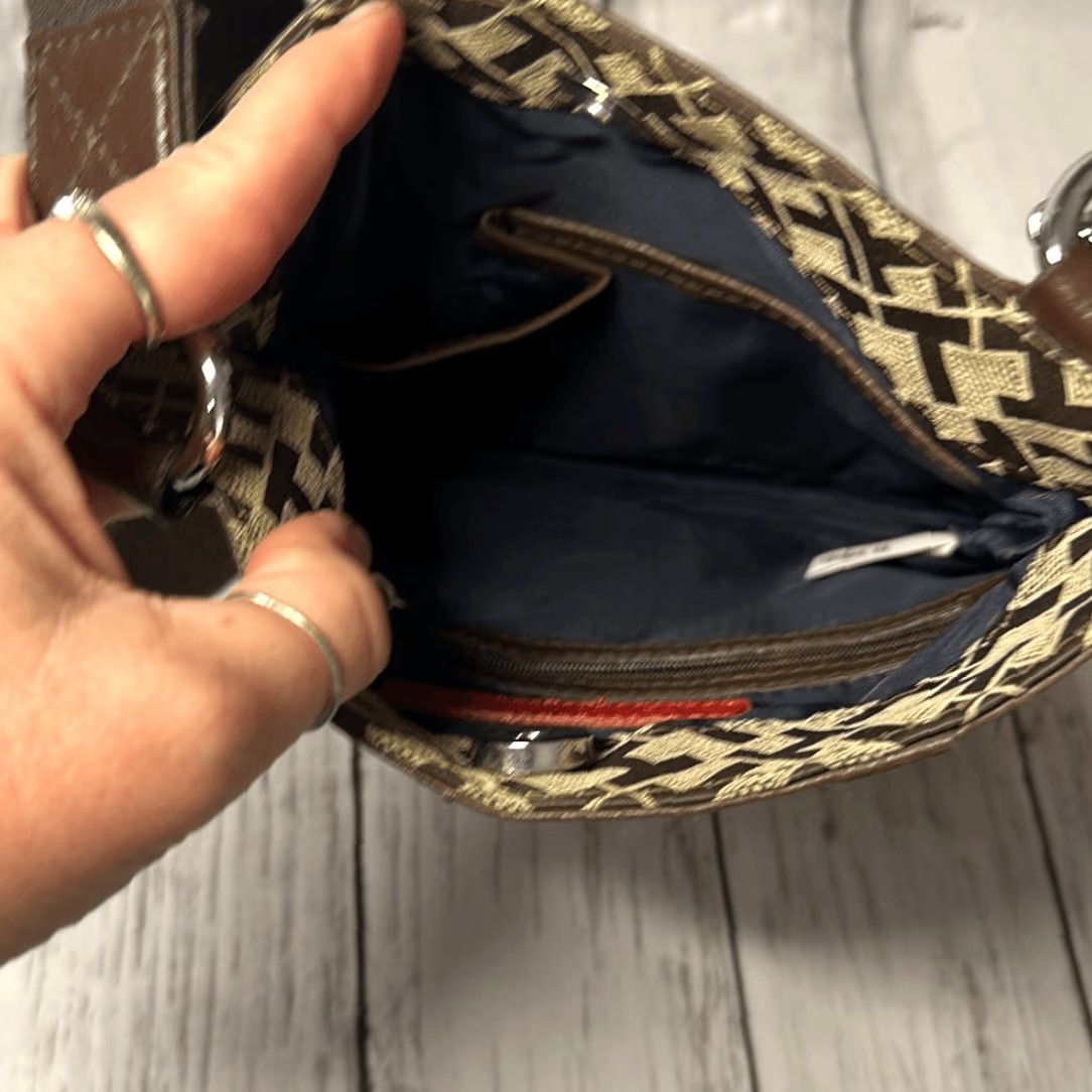 Tommy Hilfiger TOMMY HILFIGER CANVAS Crossbody Handbag purse Women Small Brown X-Body-Crossbody Sociedade Size ONE SIZE - 5 Thumbnail