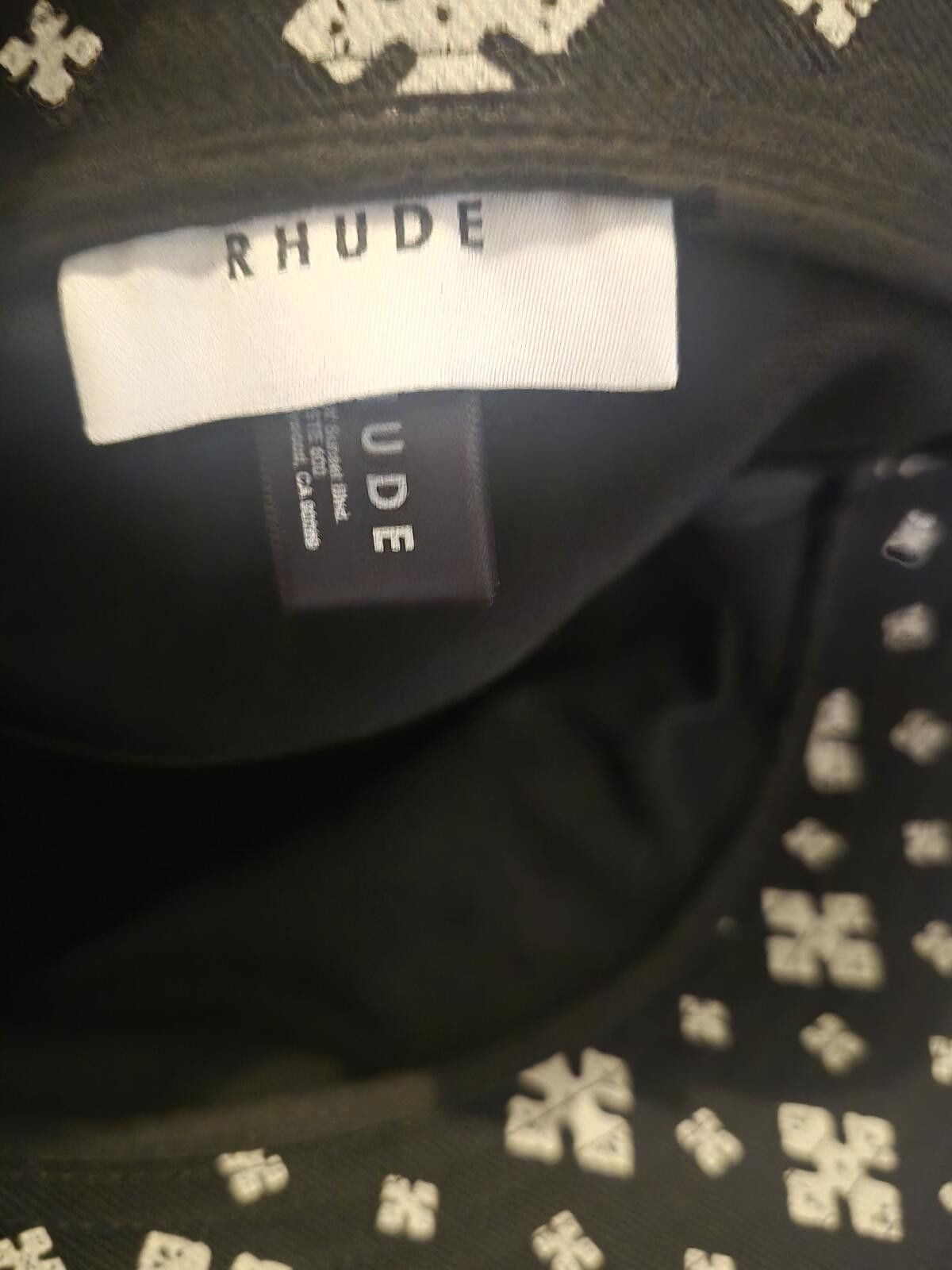 Rhude Rhude Black/White Bandana Bucket Hat Size ONE SIZE - 5 Thumbnail