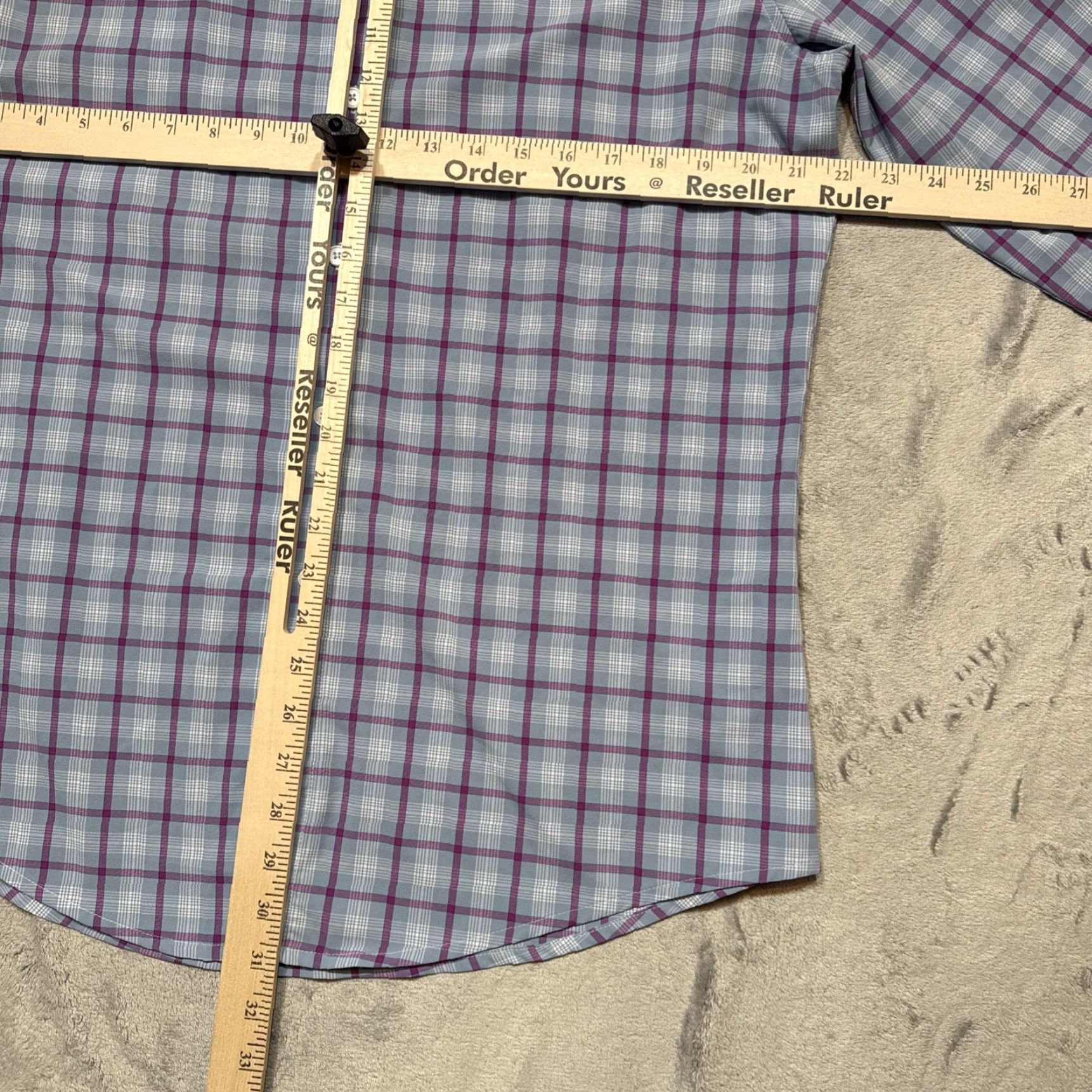 Mizzen+Main Mizzen+Main Leeward Shirt Mens Large Trim Blue Plaid Performance Long Sleeve Size US L / EU 52-54 / 3 - 5 Thumbnail