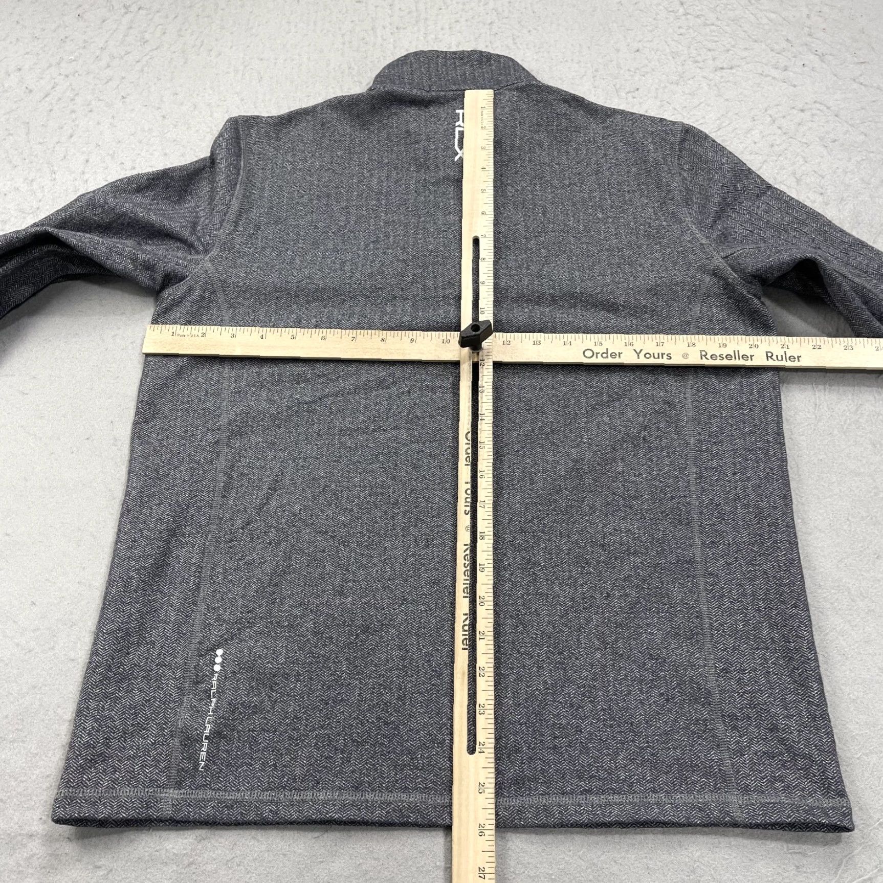 RLX Ralph Lauren RLX Ralph Lauren Golf Jacket Mens M Herringbone 1/4 Zip Logo Gray Size US M / EU 48-50 / 2 - 7 Thumbnail
