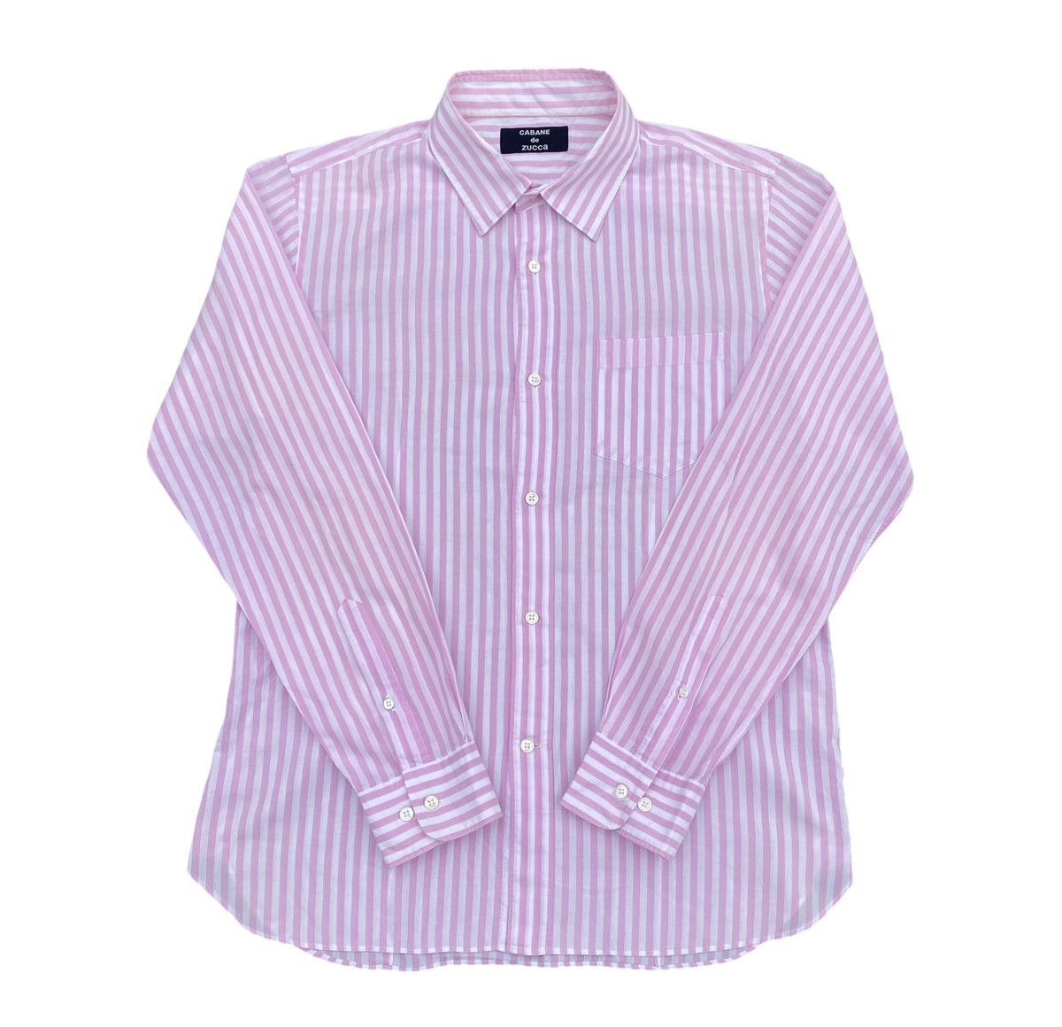 CABANE de ZUCCa Light Pink Stripe Shirt Size US M / EU 48-50 / 2 - 1 Thumbnail