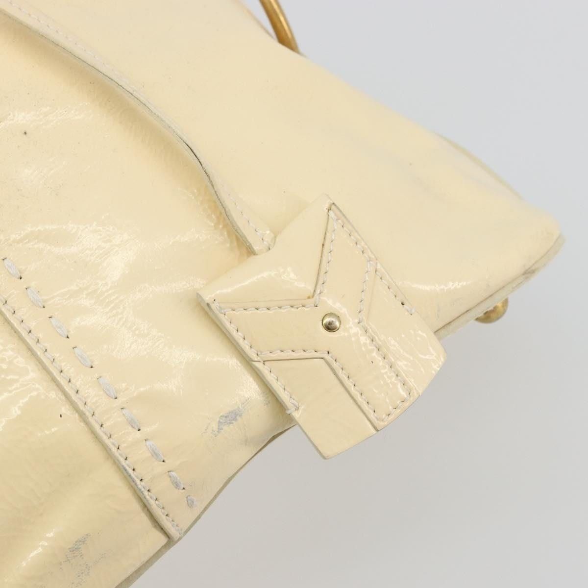 Saint Laurent Paris Saint Laurent Patent Leather Muse Toe Handbag Ivory Size ONE SIZE - 7 Thumbnail