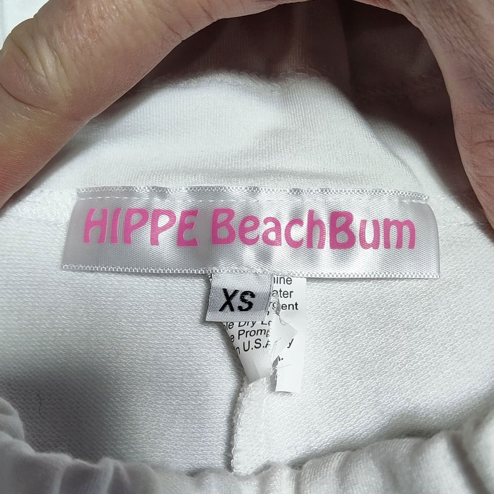 Vintage VINTAGE Hippie BeachBum Womens XS White + Silver Stripe Cropped Sweatpants MADE IN USA Size 26" / US 2 / IT 38 - 5 Thumbnail