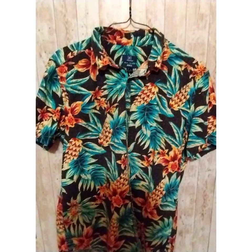 George Hawaiian Short Sleeve Shirt Mens Slim Fit Button Down Tropic Size US M / EU 48-50 / 2 - 2 Thumbnail