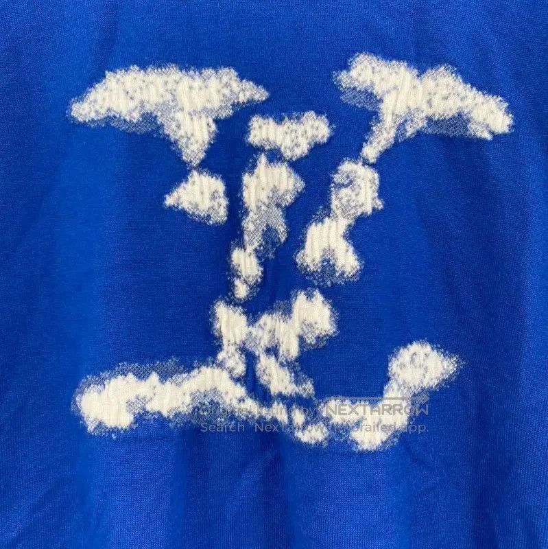 Louis Vuitton Louis Vuitton Blue Cotton Summer T. Size L / US 10 / IT 46 - 5 Thumbnail