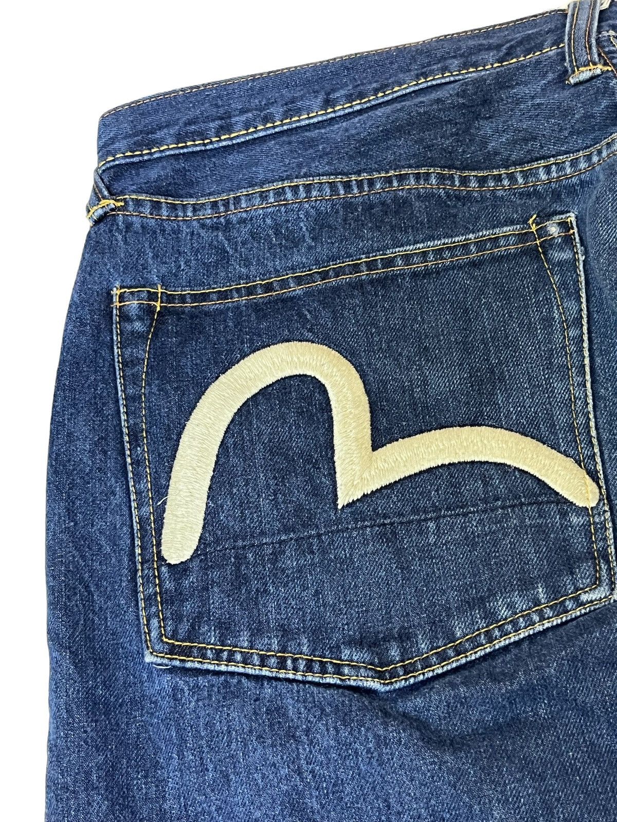 Evisu VINTAGE EVISU SEAGULL SKULL SNAKE EMBROIDERY SELVEDGE JEANS Size US 35 - 10 Thumbnail