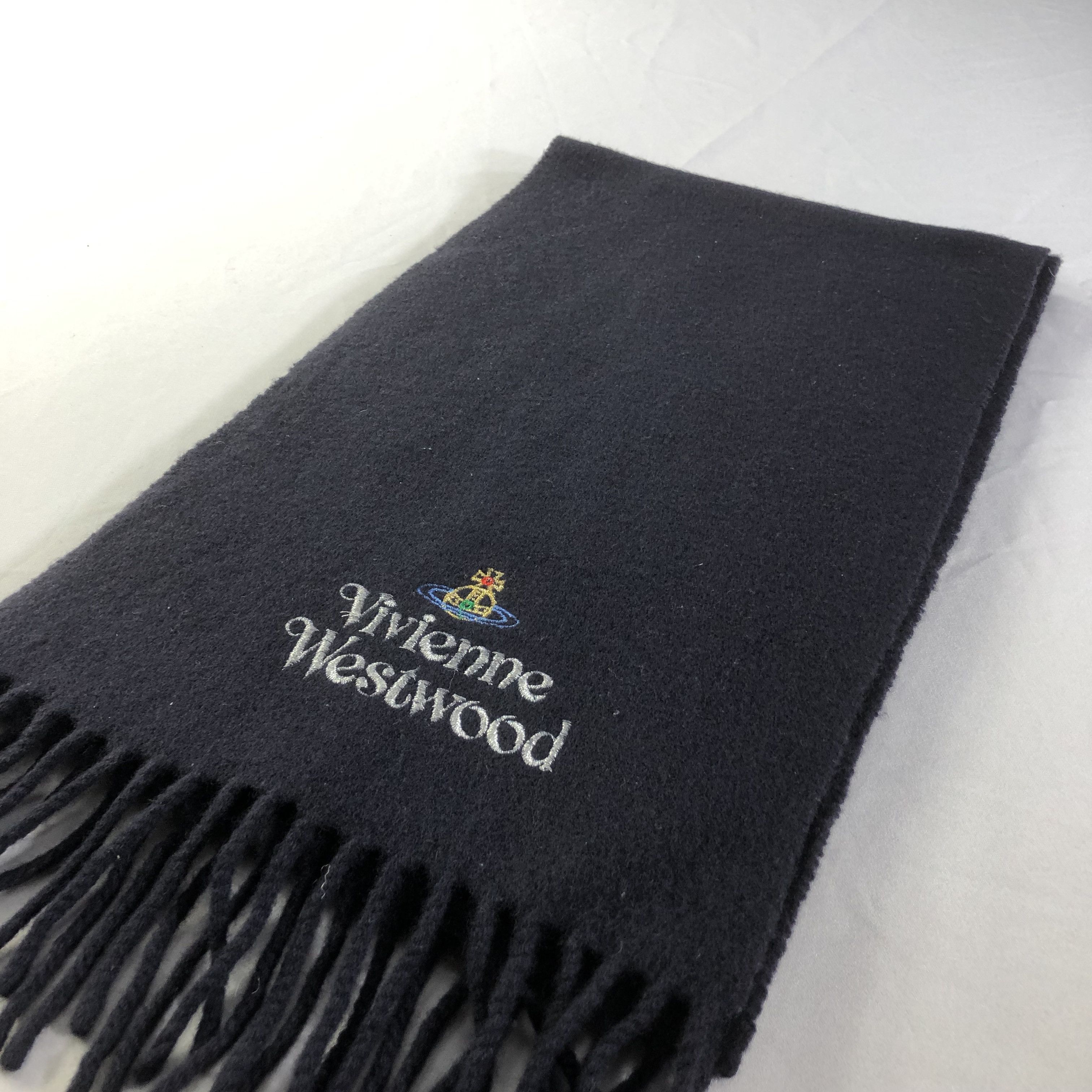 Vivienne Westwood Vivienne Westwood Plain Wool Scarf Muffler V1671 Size ONE SIZE - 1 Thumbnail