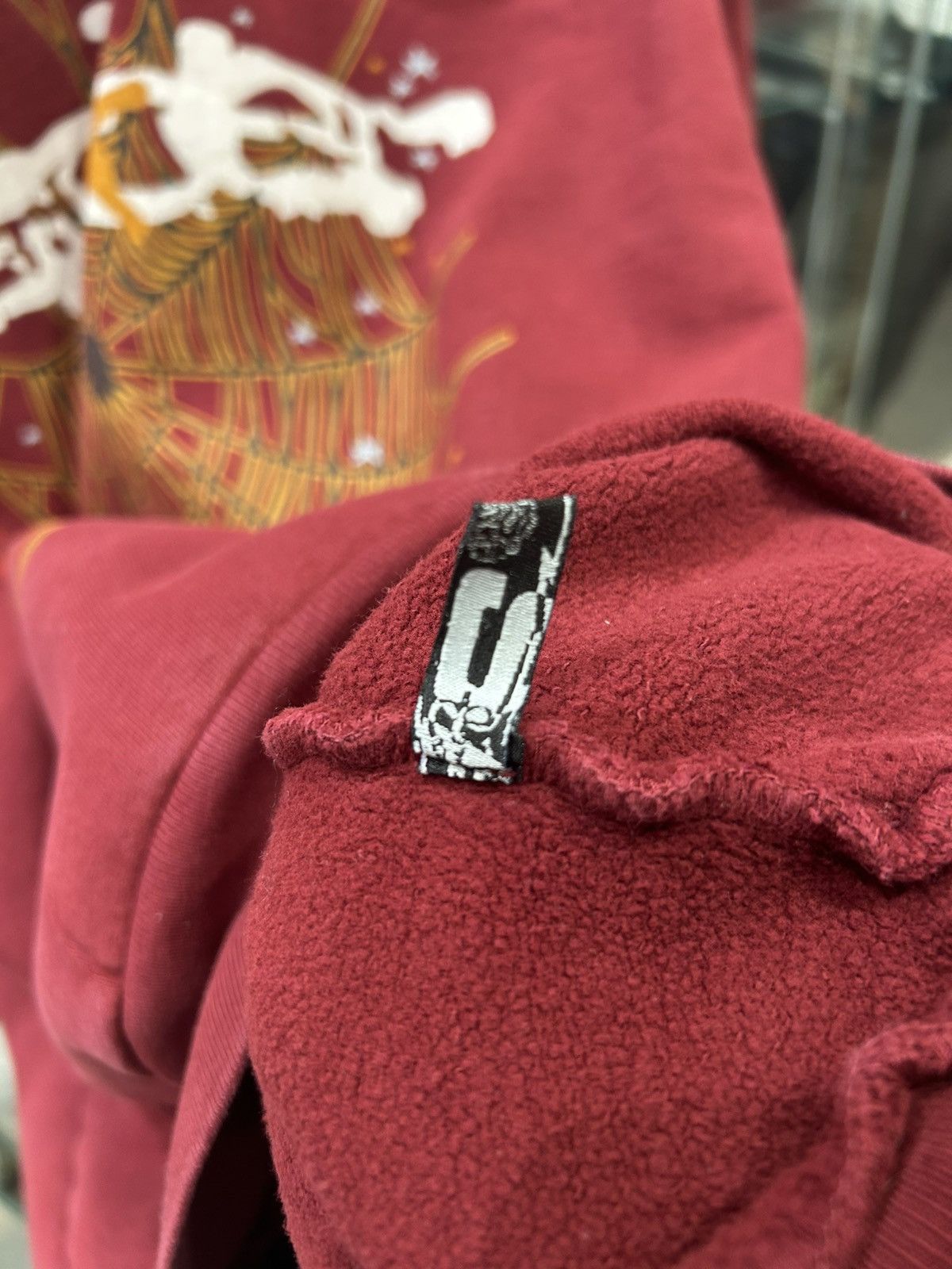 Sp5der Sp5der burgundy hoodie Size US XL / EU 56 / 4 - 10 Thumbnail