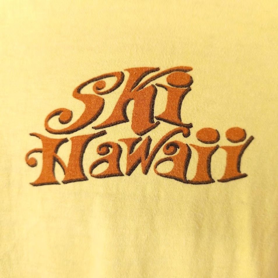 Vintage VINTAGE Crazy Shirts T-Shirt Mens Large Yellow 70s Ski Hawaii Made In USA Size US L / EU 52-54 / 3 - 3 Thumbnail