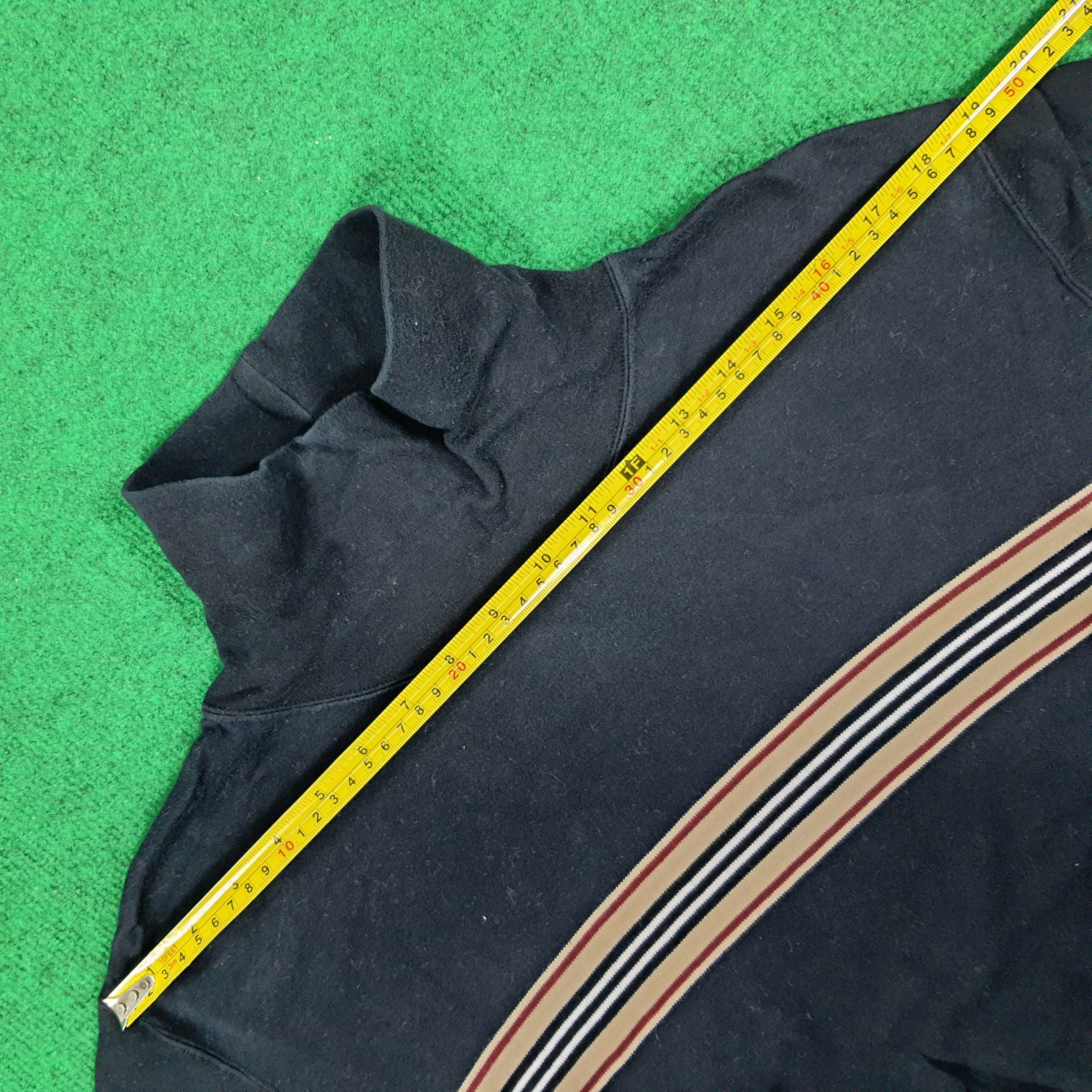 Burberry × Vintage Vintage Burberry Black Label Turtle Neck Stripe Tshirt Size M / US 6-8 / IT 42-44 - 8 Thumbnail