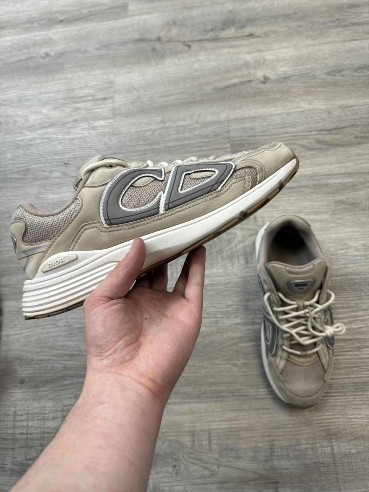 Dior Dior B30 Reflective Cream/Beige Size US 13 / EU 46 - 1 Thumbnail