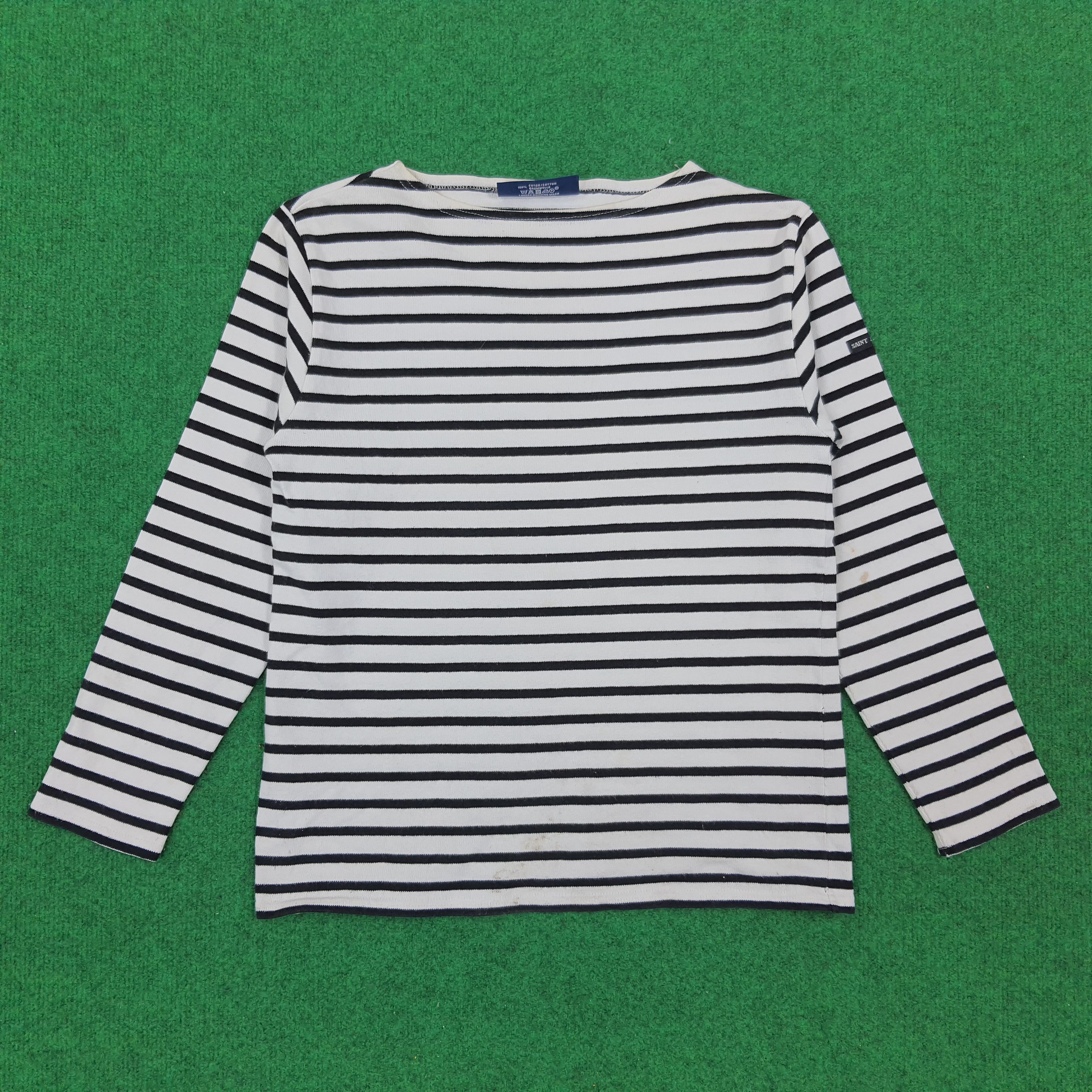 Saint James × Vintage Vintage Saint James Striped Designer Tshirt Size S / US 4 / IT 40 - 1 Thumbnail