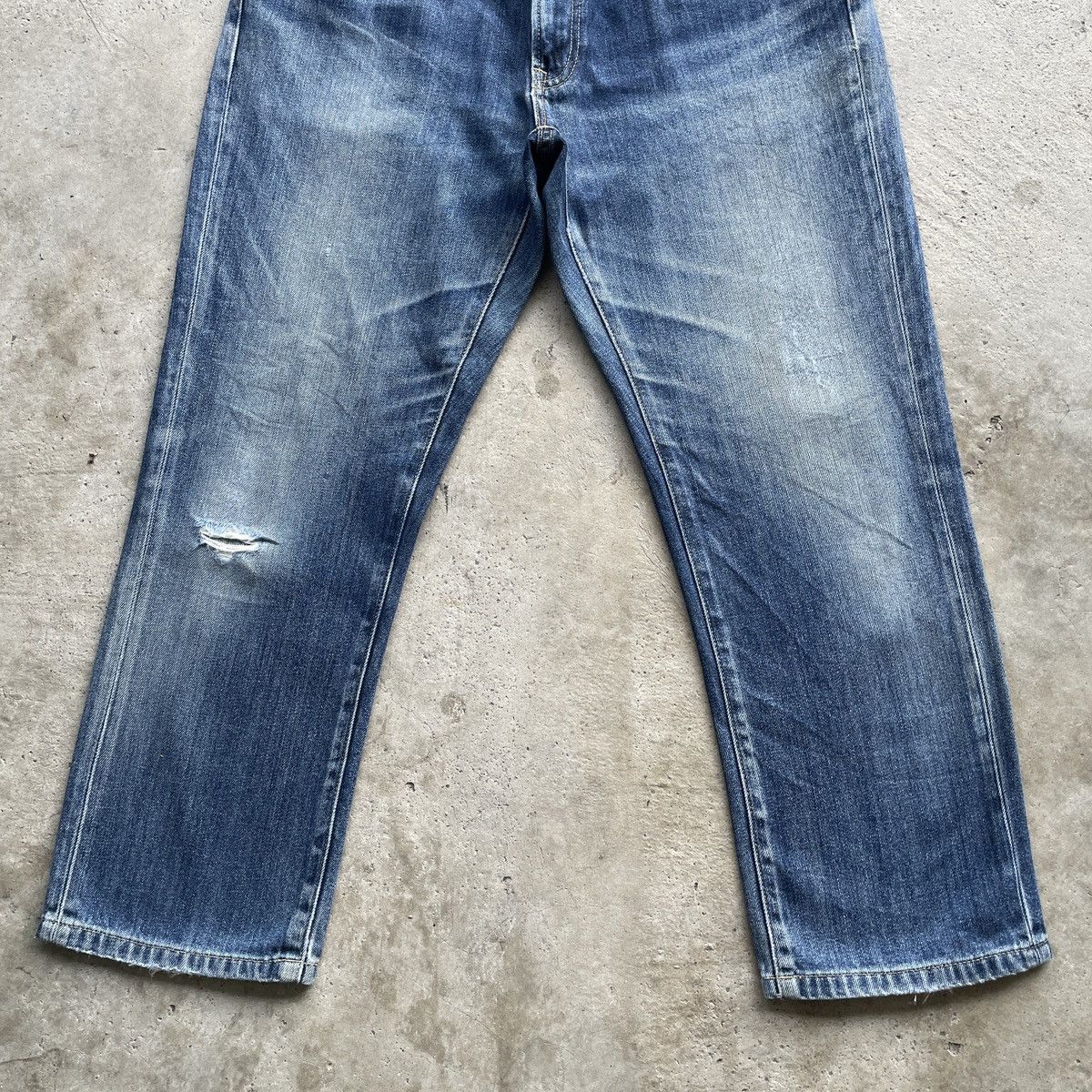 Japanese Brand Vintage Japanese Brand Jeans Faded Denim Pants W35x27 Size US 35 - 4 Thumbnail