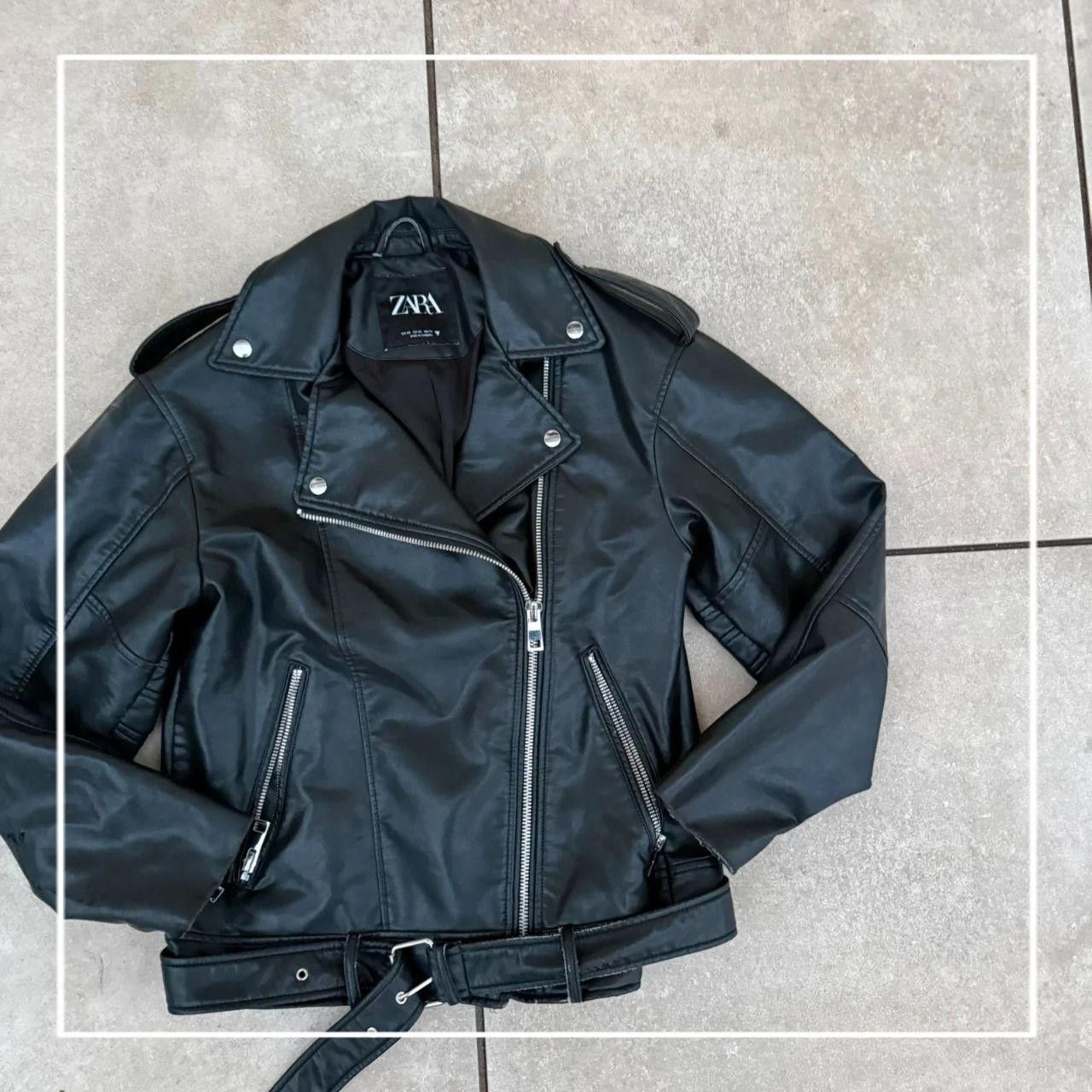 Zara Zara Biker Jacket Leather Black Size US S / EU 44-46 / 1 - 3 Thumbnail