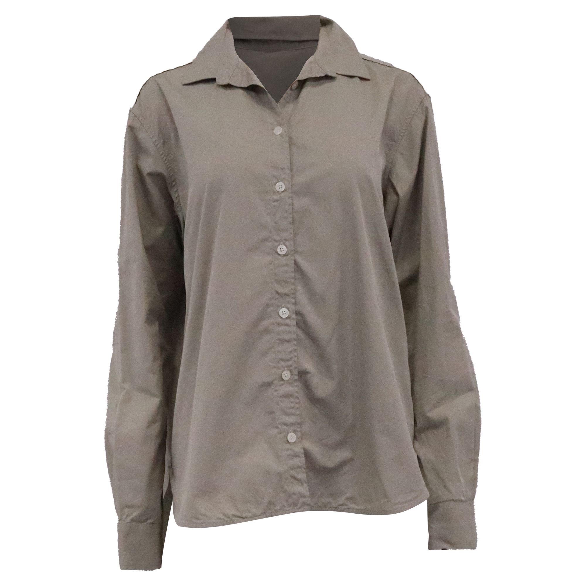 Toteme Totême Button Up Shirt in Beige Cotton Size US XXS / EU 40 - 1 Thumbnail