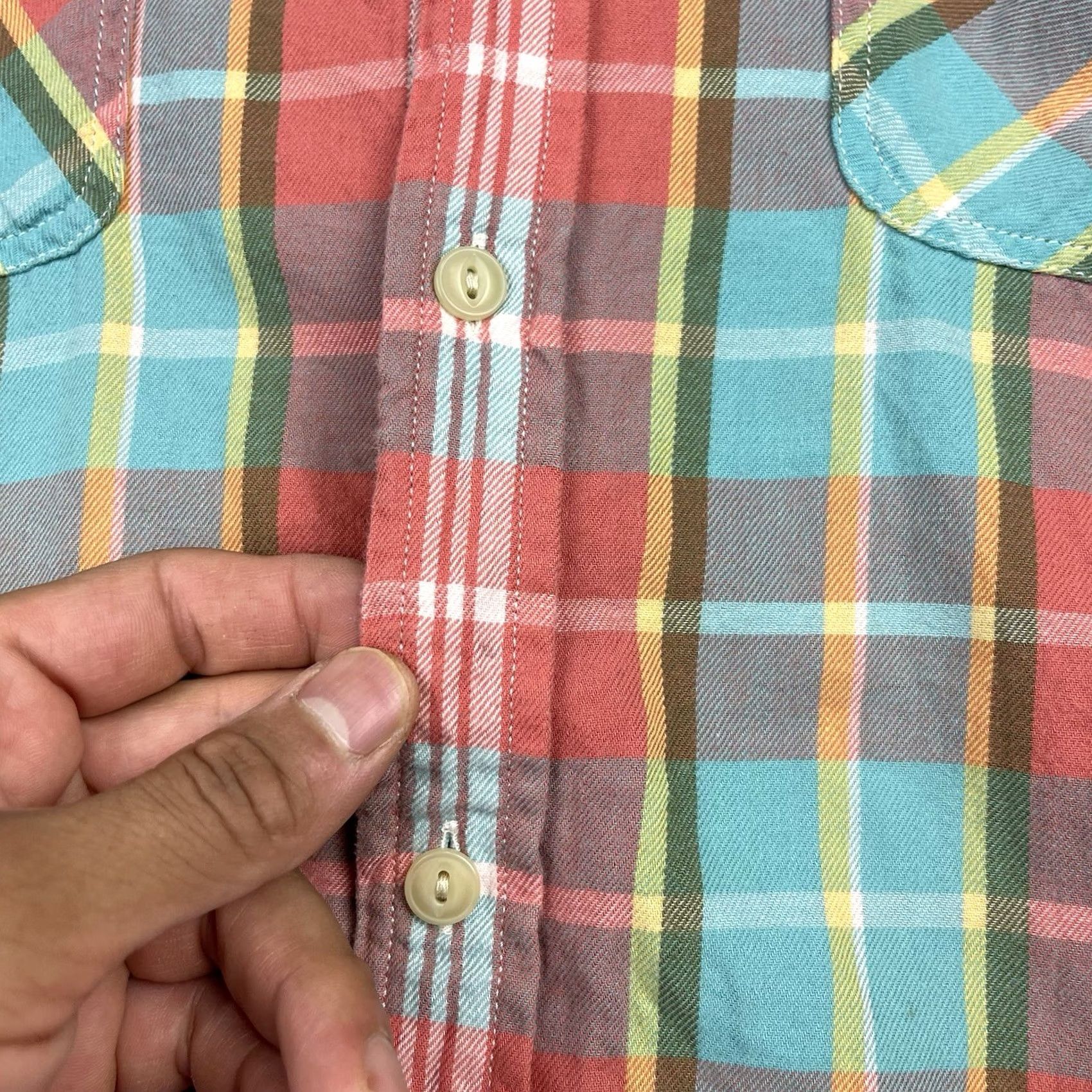 Vintage Denim & Supply Ralph Lauren Shirt Mens 2XL Pink Plaid Button-Up Kore Madras Pocket Casual Preppy Console Size US XXL / EU 58 / 5 - 6 Thumbnail