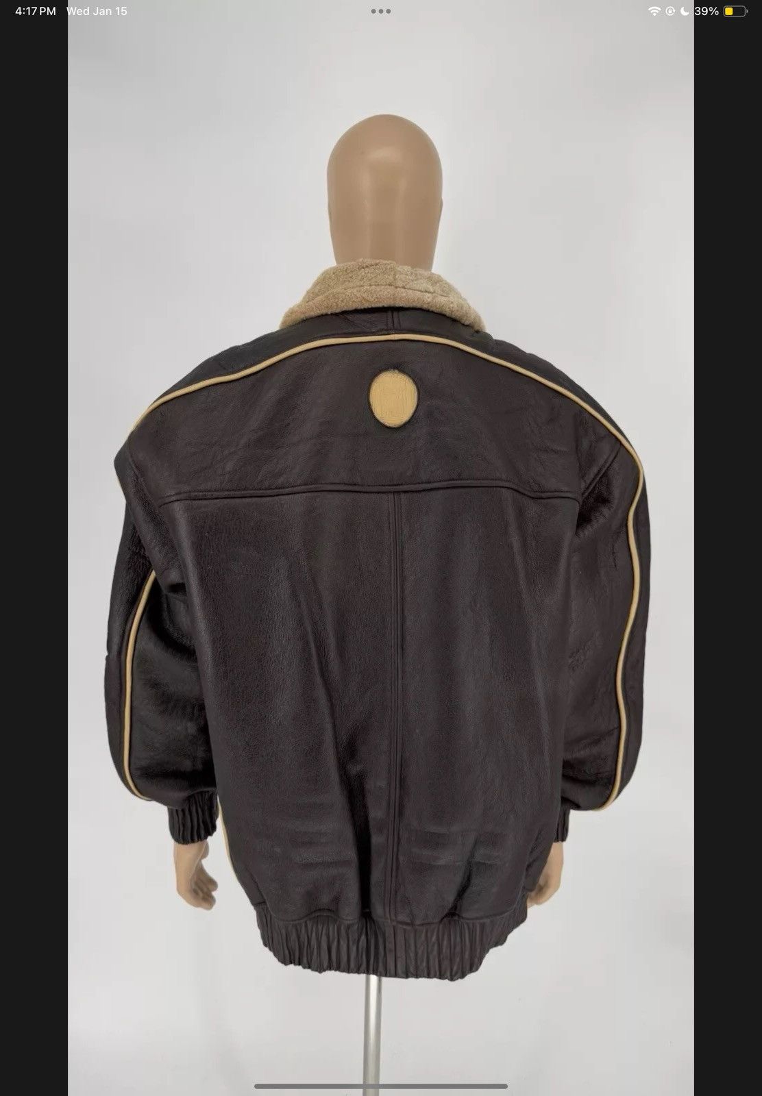 Vintage Vintage 90s Eric Malik Sterling Leather Jacket Men’s 2XL Size US M / EU 48-50 / 2 - 3 Thumbnail