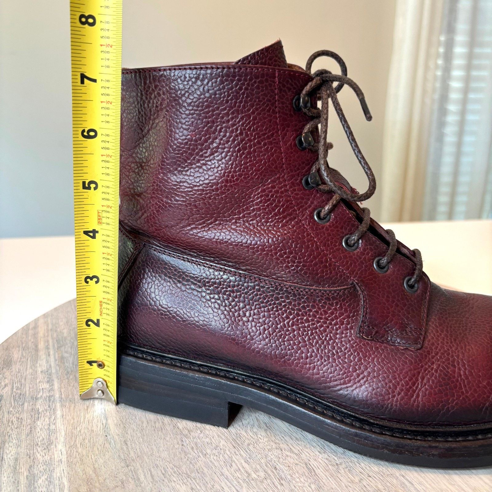 Officine Creative Officine Creative Burgundy Combat Boots  display picture 1