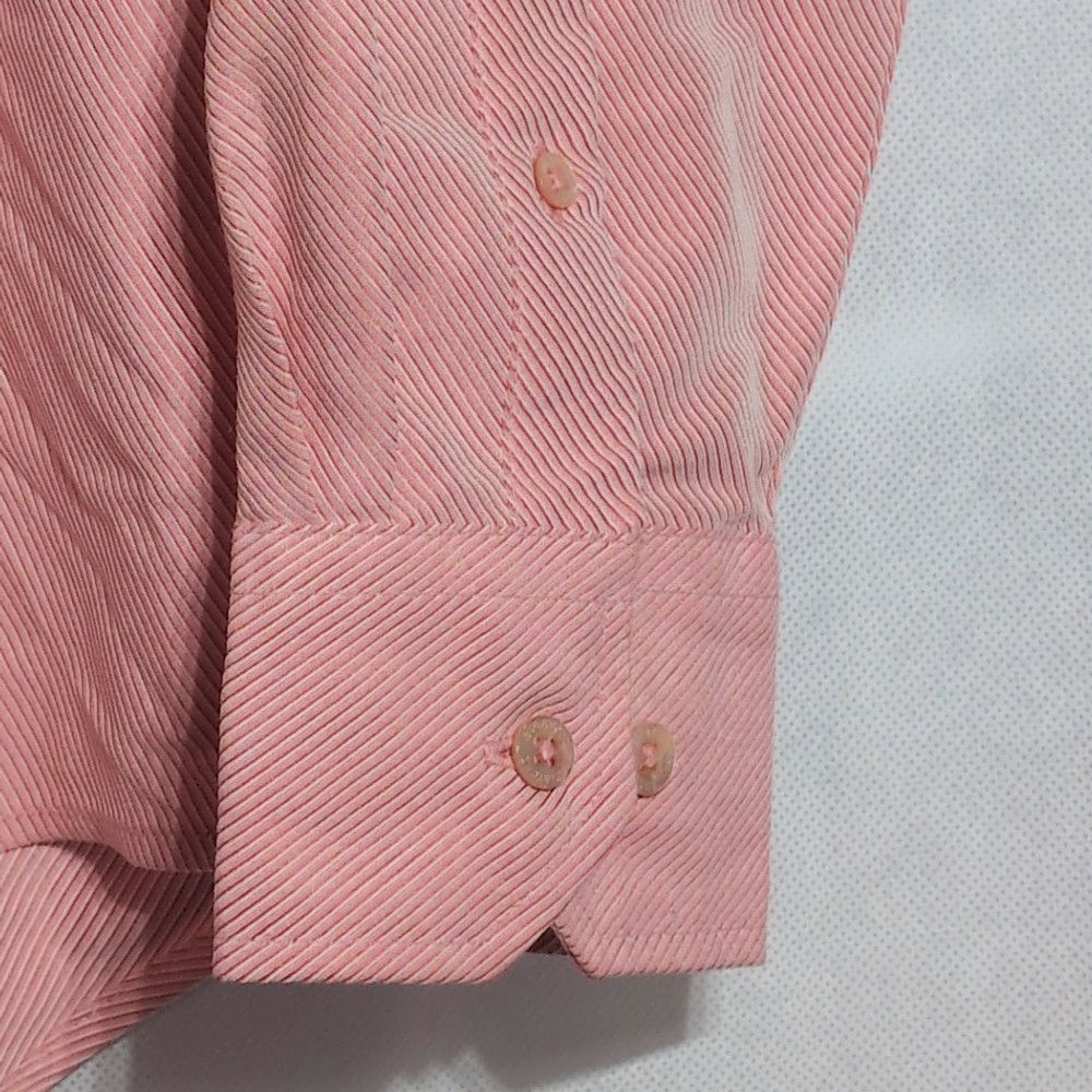 BUGATCHI Bugatchi Uomo Sz L Men's Pink Casual Shirt Tiny Diagonal S Size US L / EU 52-54 / 3 - 4 Thumbnail