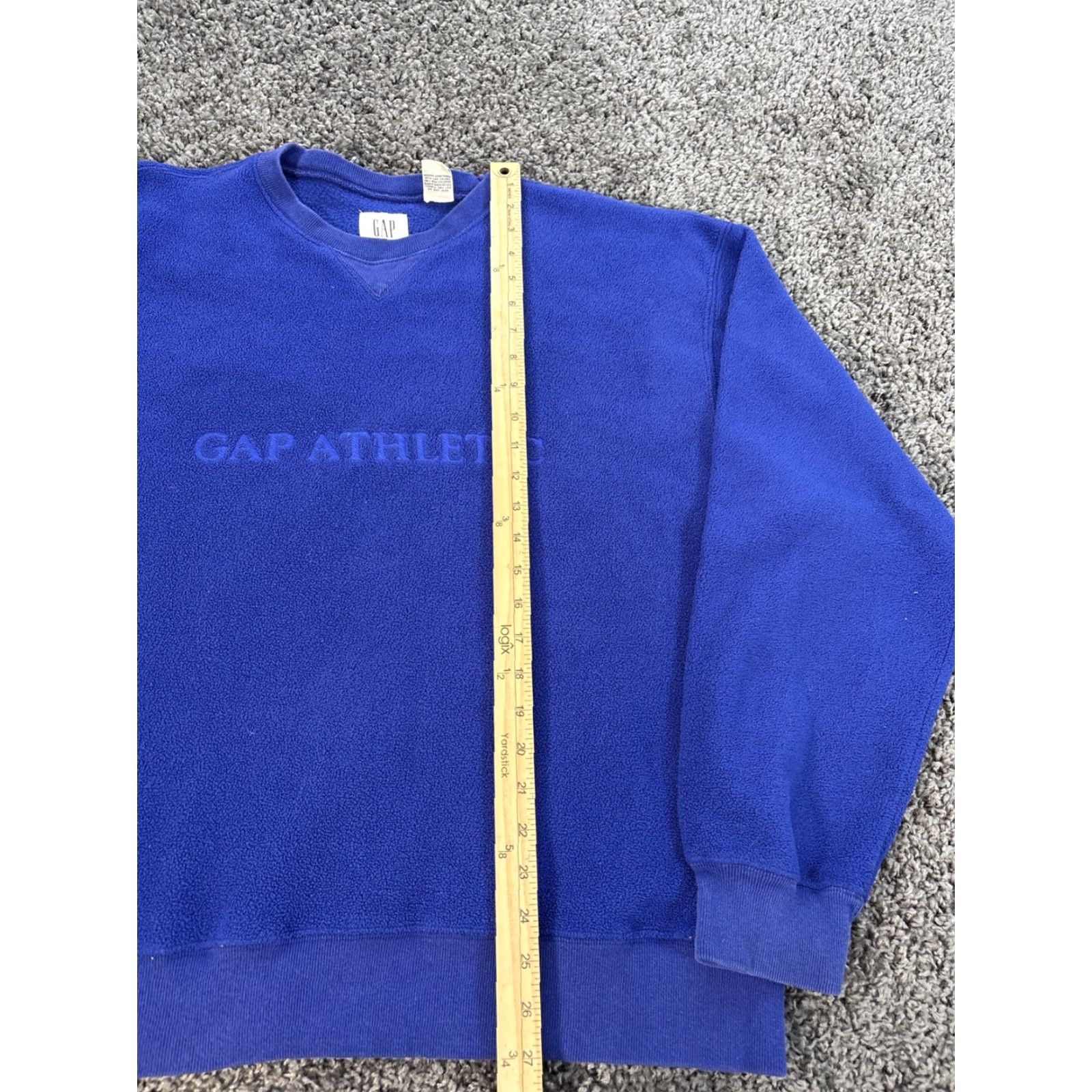 Gap VINTAGE Gap Sweatshirt Mens Large Royal Blue Athletic 90s Pullover Heavyweight Fleece Baggy? Size US L / EU 52-54 / 3 - 2 Thumbnail
