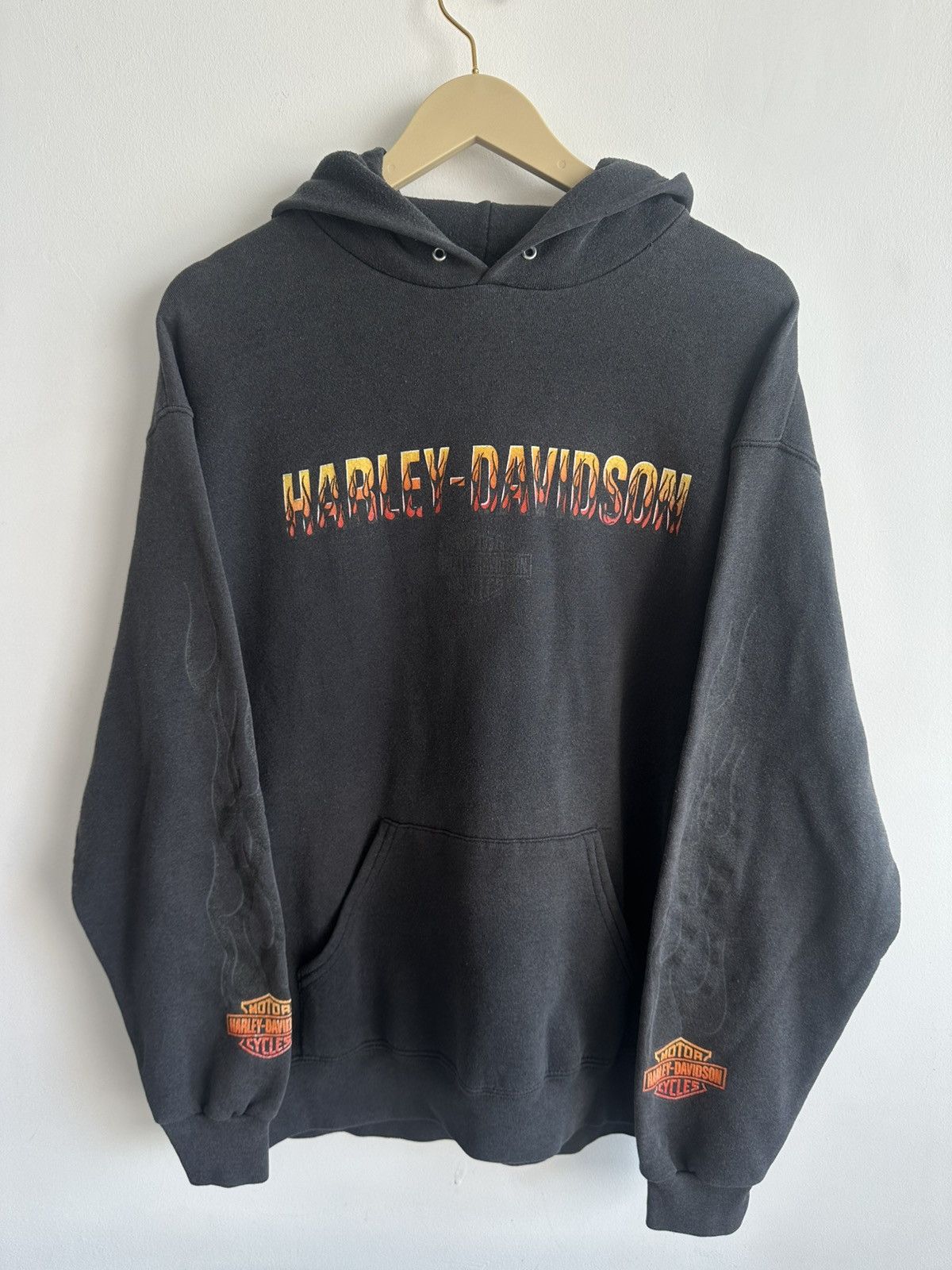 Harley Davidson Vintage 90’s Harley Davidson Hoodie Flame Fire Flaming USA Size US M / EU 48-50 / 2 - 1 Thumbnail
